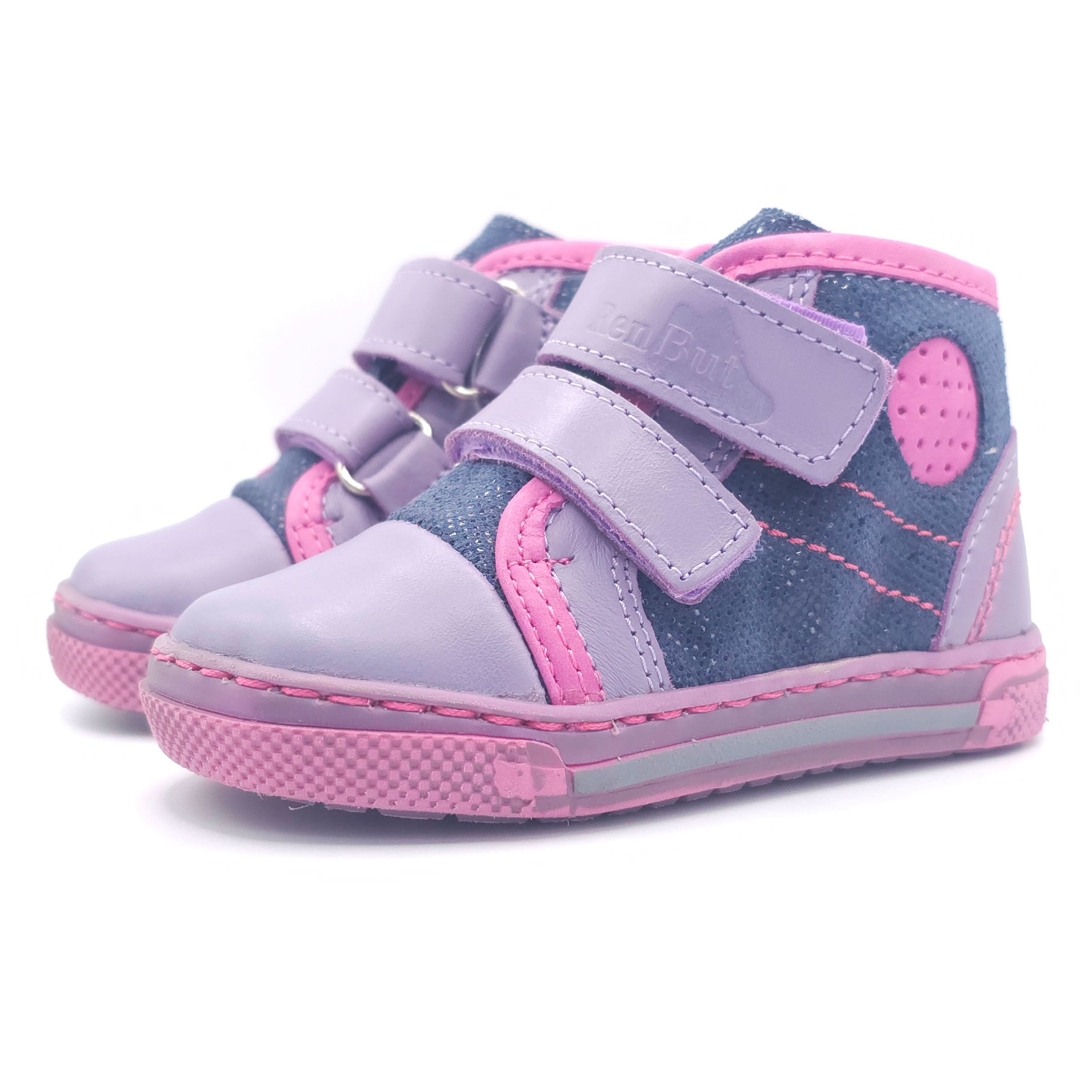 Girls Double Velcro Shoe In Purple - Cover Baby LLC