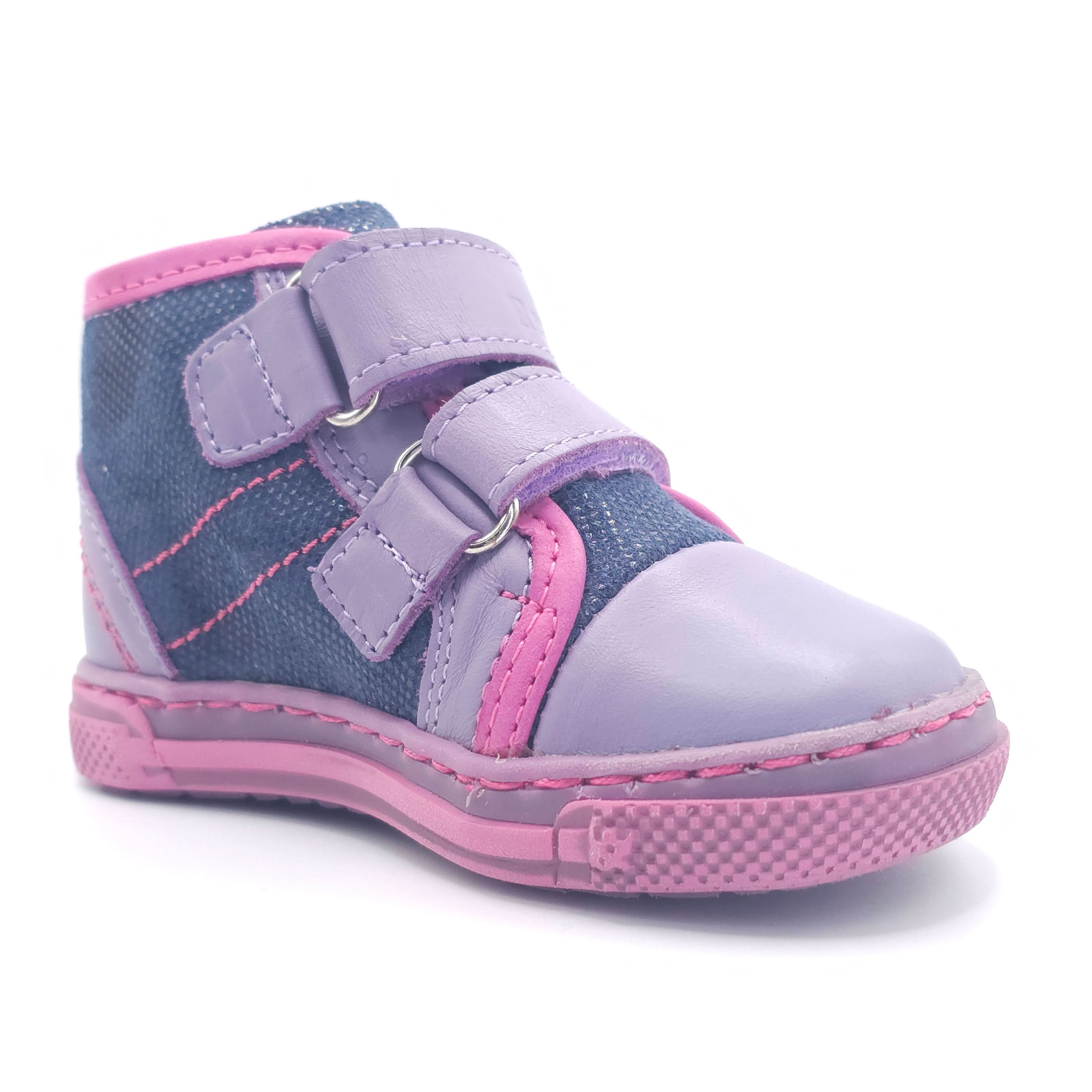 Girls Double Velcro Shoe In Purple - Cover Baby LLC