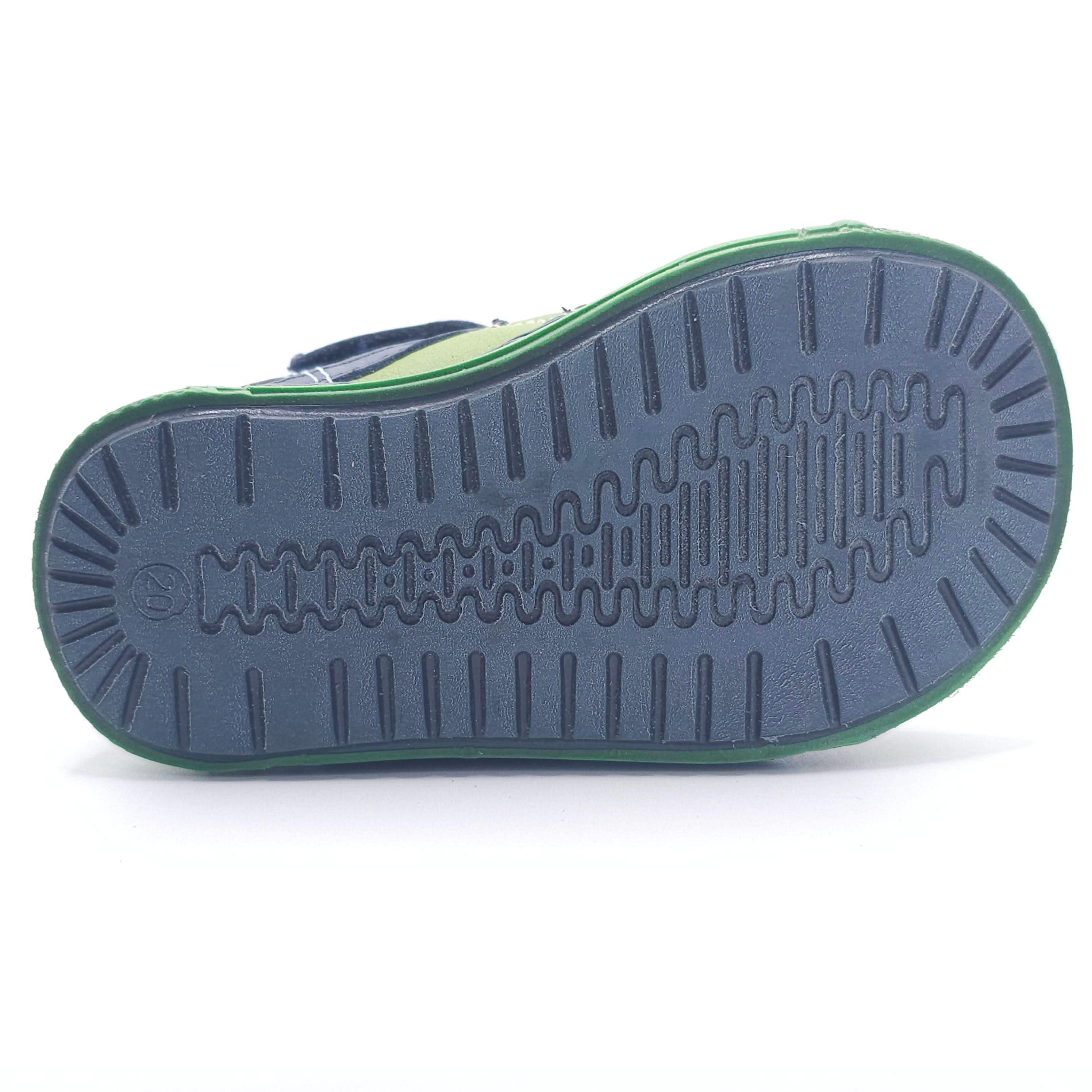 Boys High Zip Shoe In Green - Cover Baby LLC