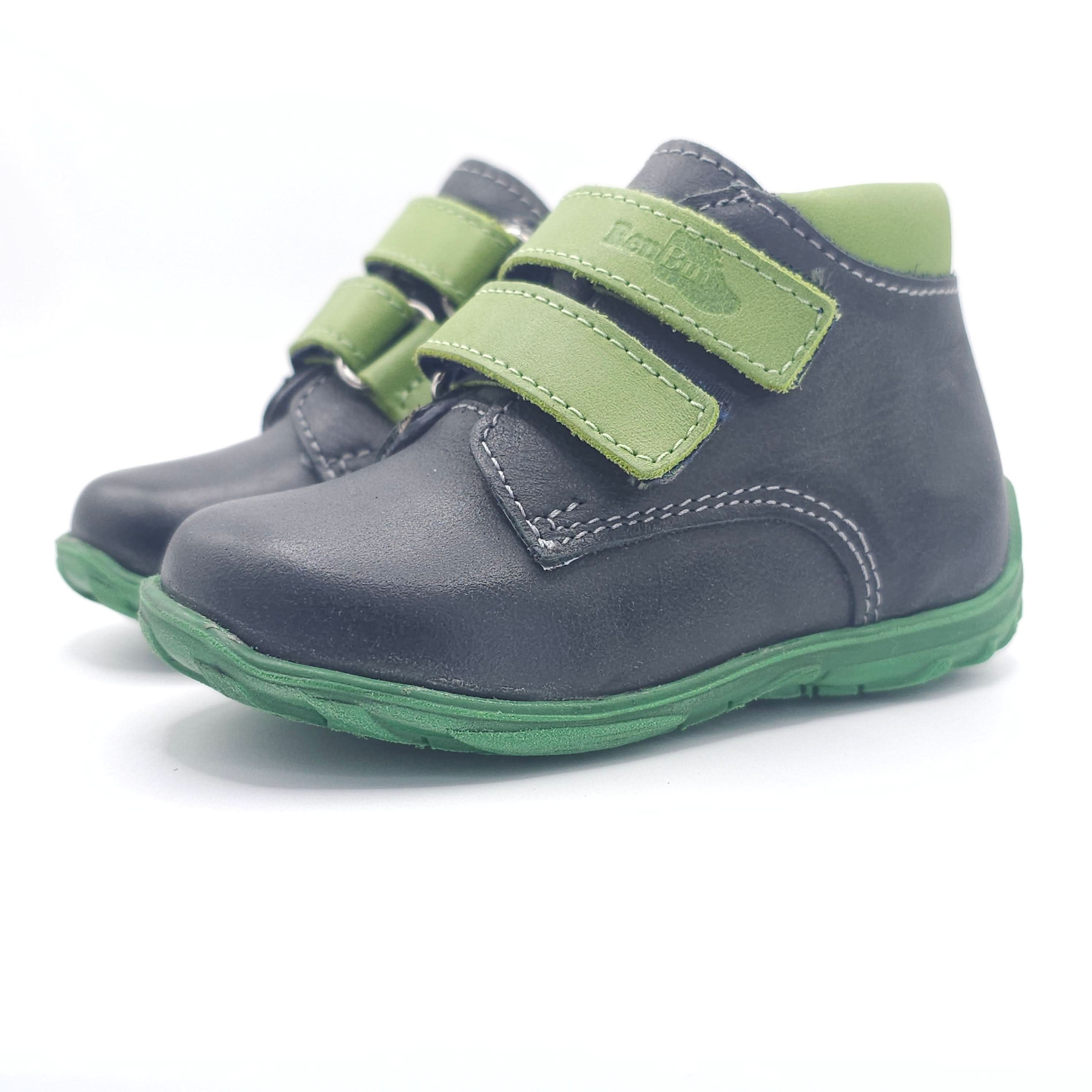Boys Double Velcro Shoe In Green - Cover Baby LLC