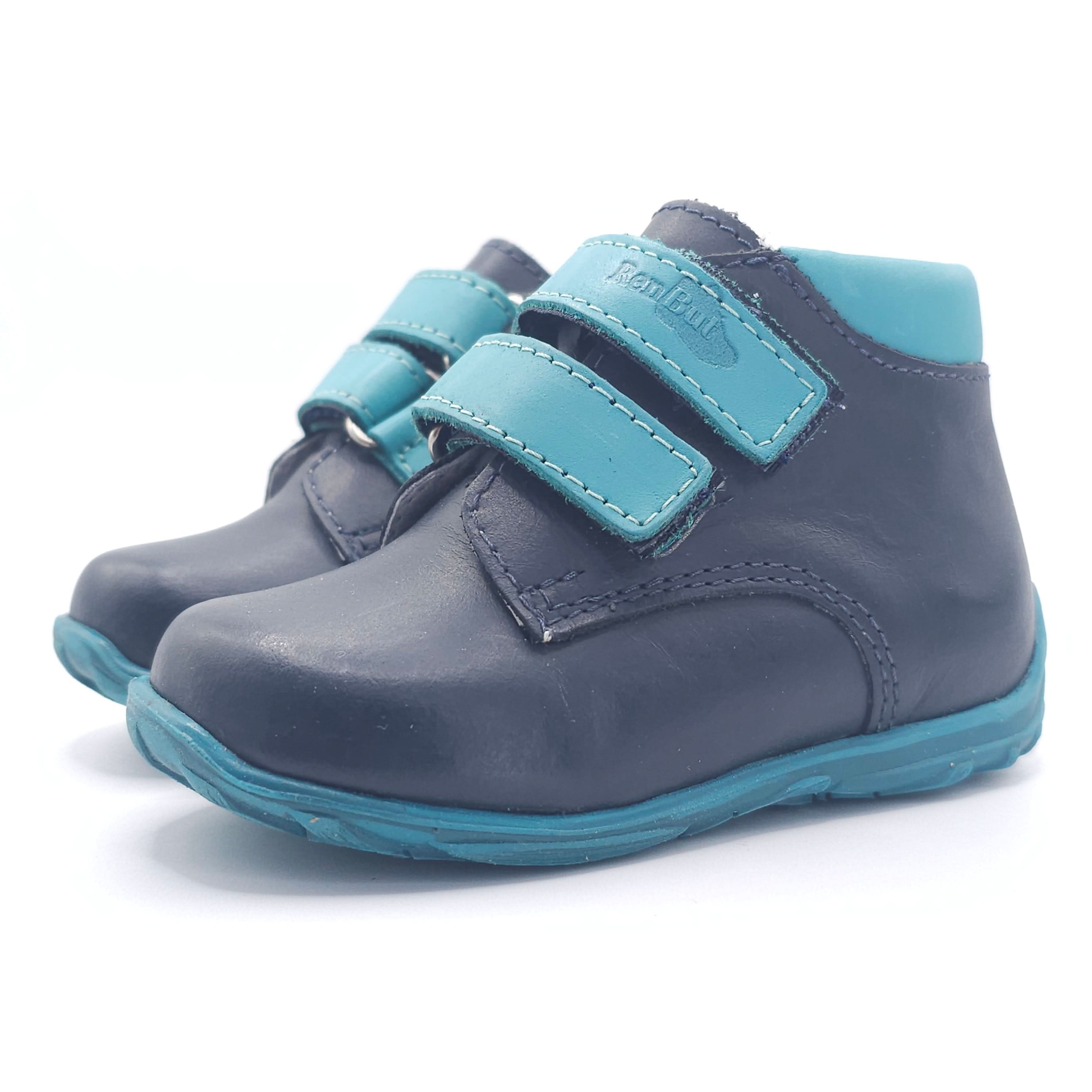 Boys Double Velcro Shoe In Blue and Black - Cover Baby LLC