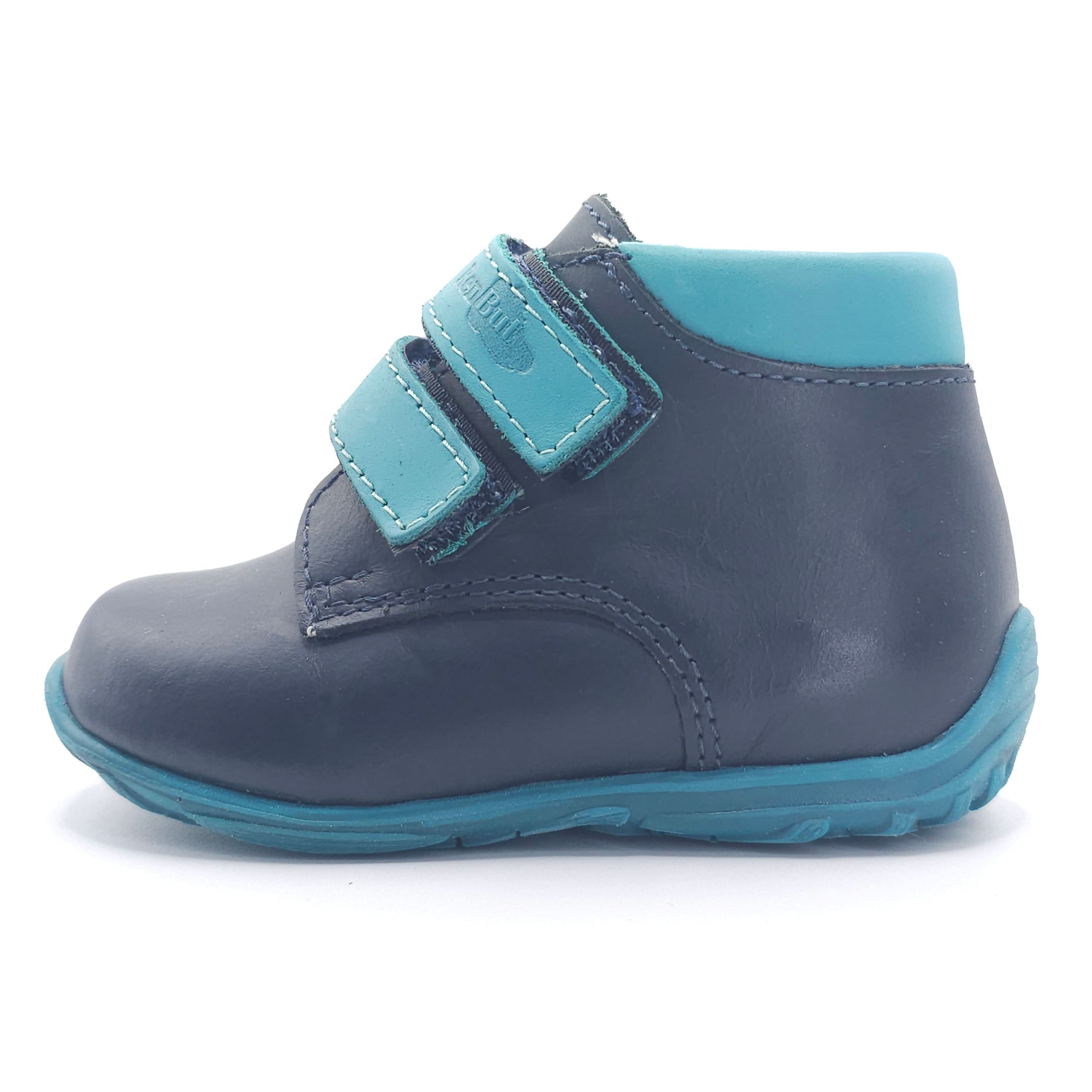 Boys Double Velcro Shoe In Blue and Black - Cover Baby LLC