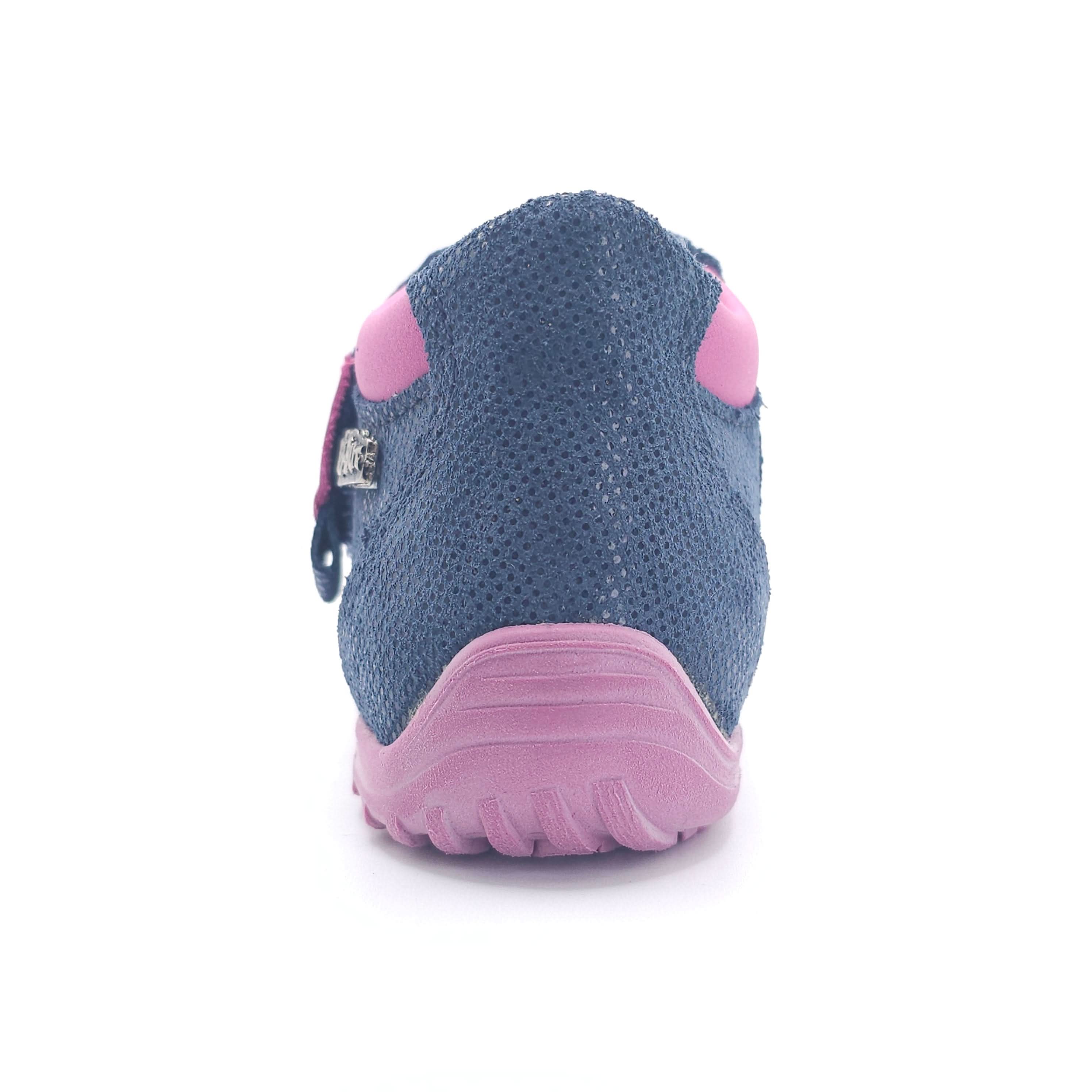 Girls Velcro Shoe In Navy and Pink - Cover Baby LLC