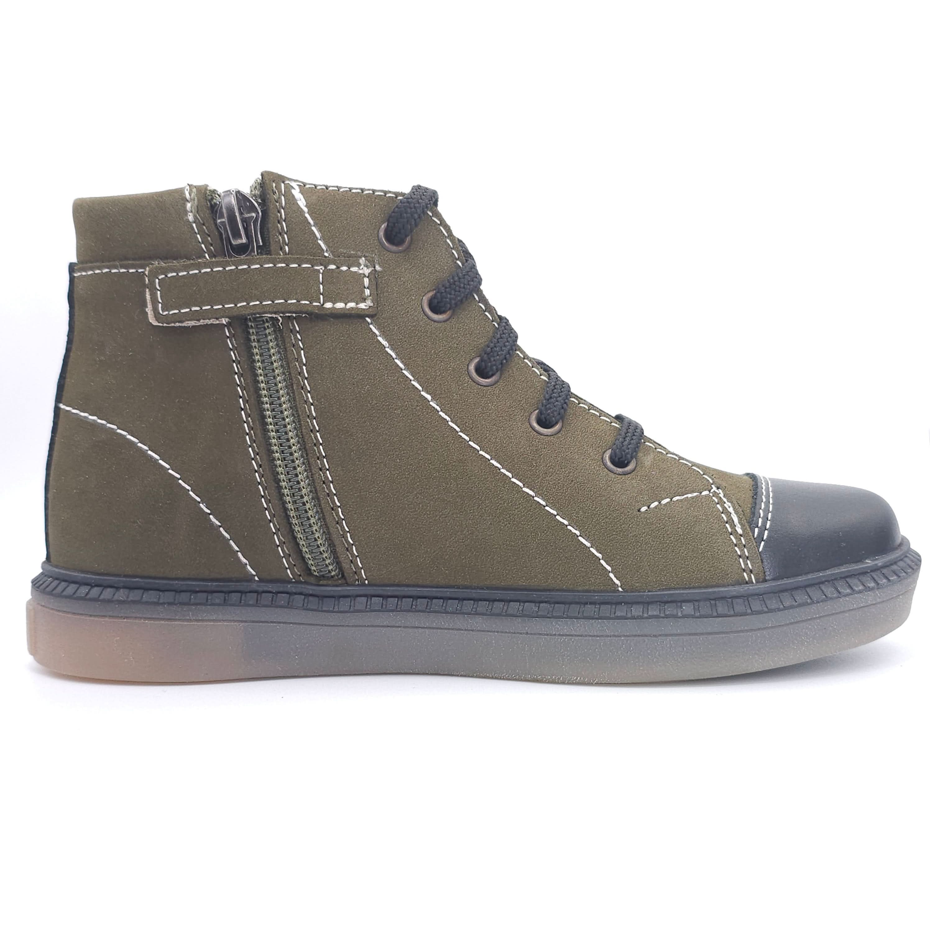 Boys Star Shoe In Olive - Cover Baby LLC