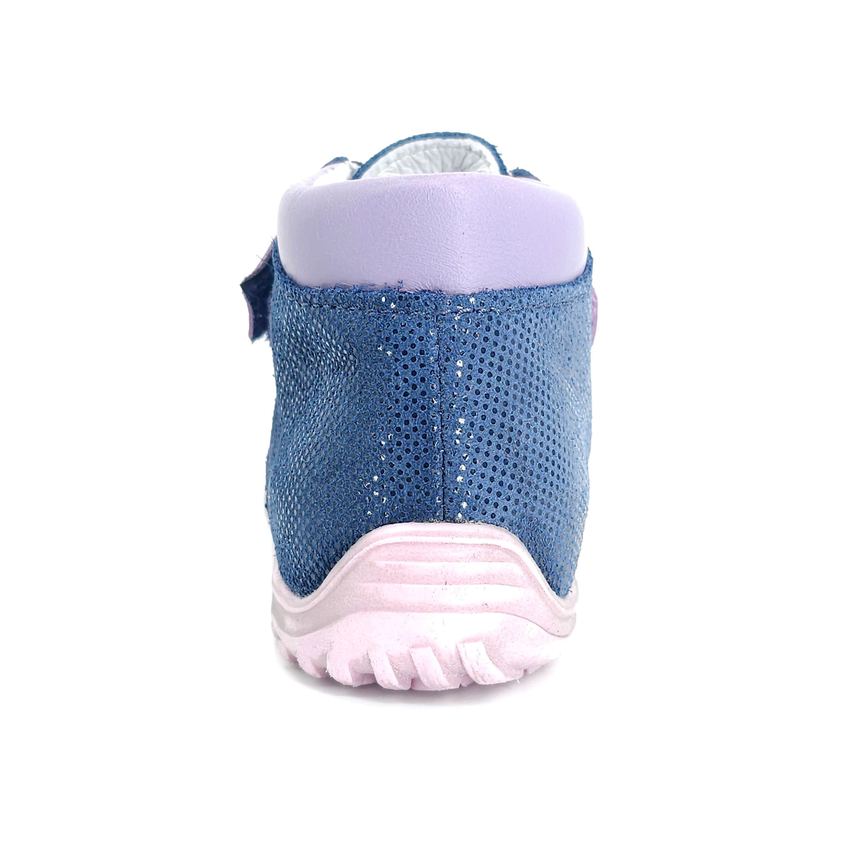 Girls Double Velcro Shoe In Navy and Purple - Cover Baby LLC