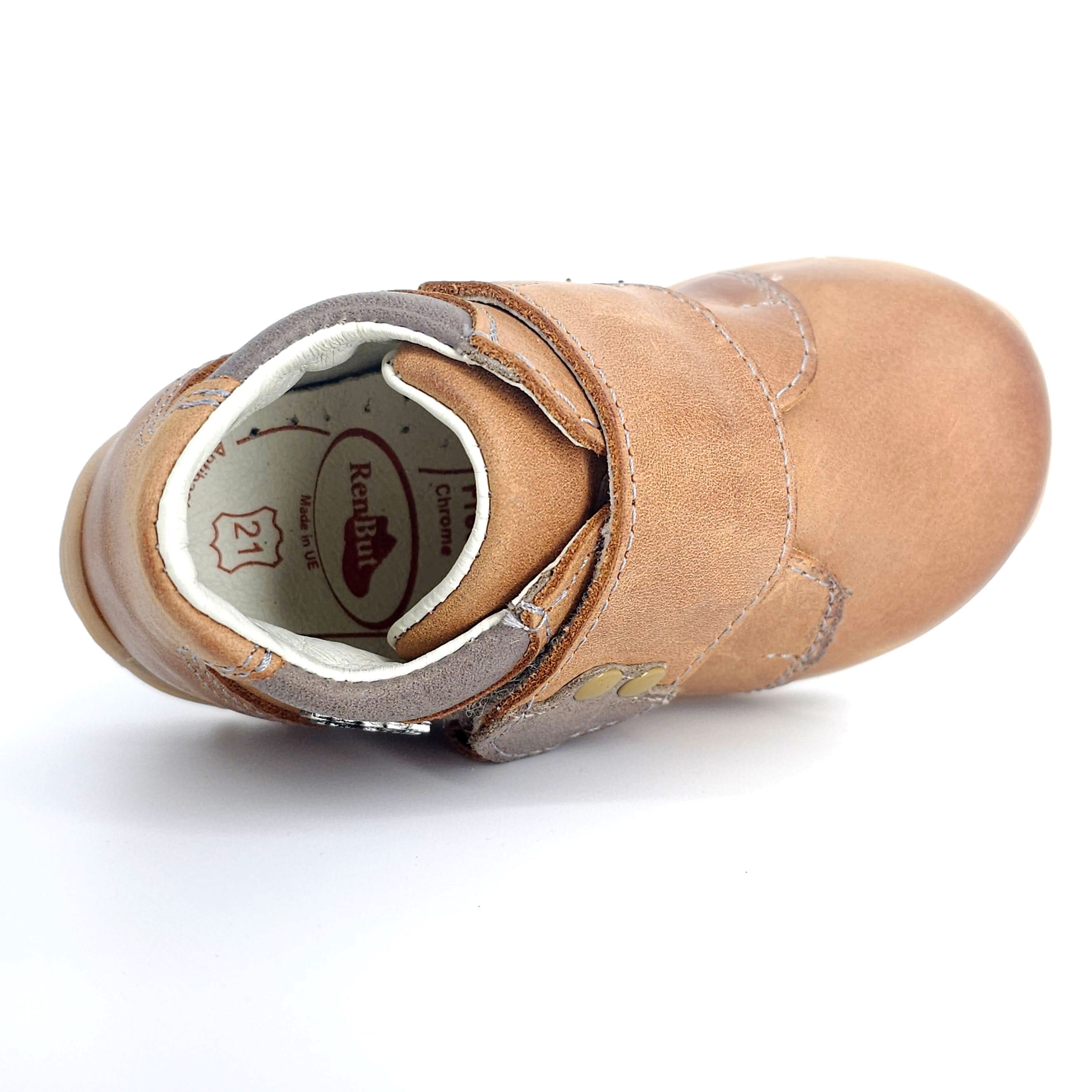 Boys Velcro Shoe In Brown - Cover Baby LLC