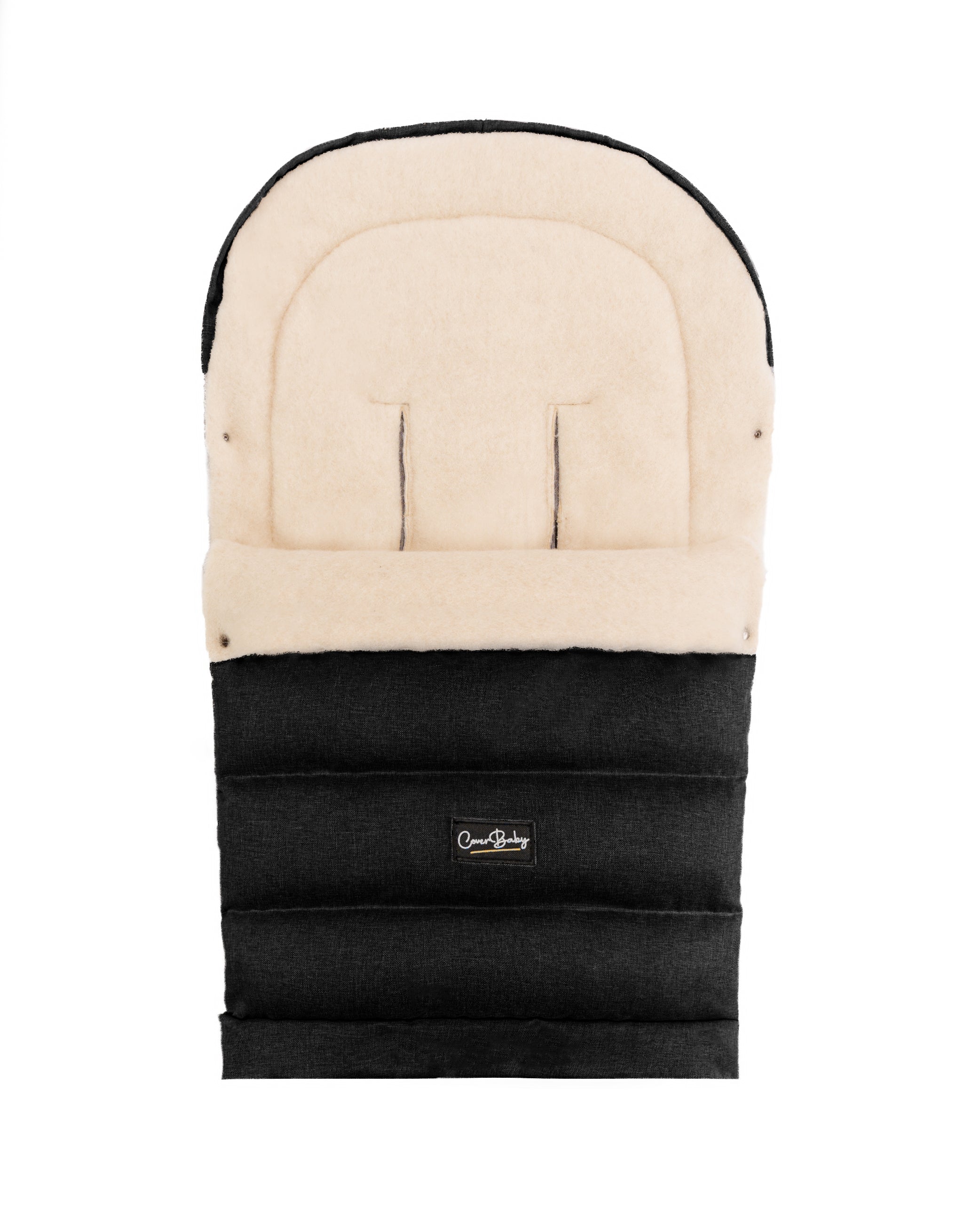 Black Arctic Organic Wool Adjustable Footmuff - Cover Baby LLC