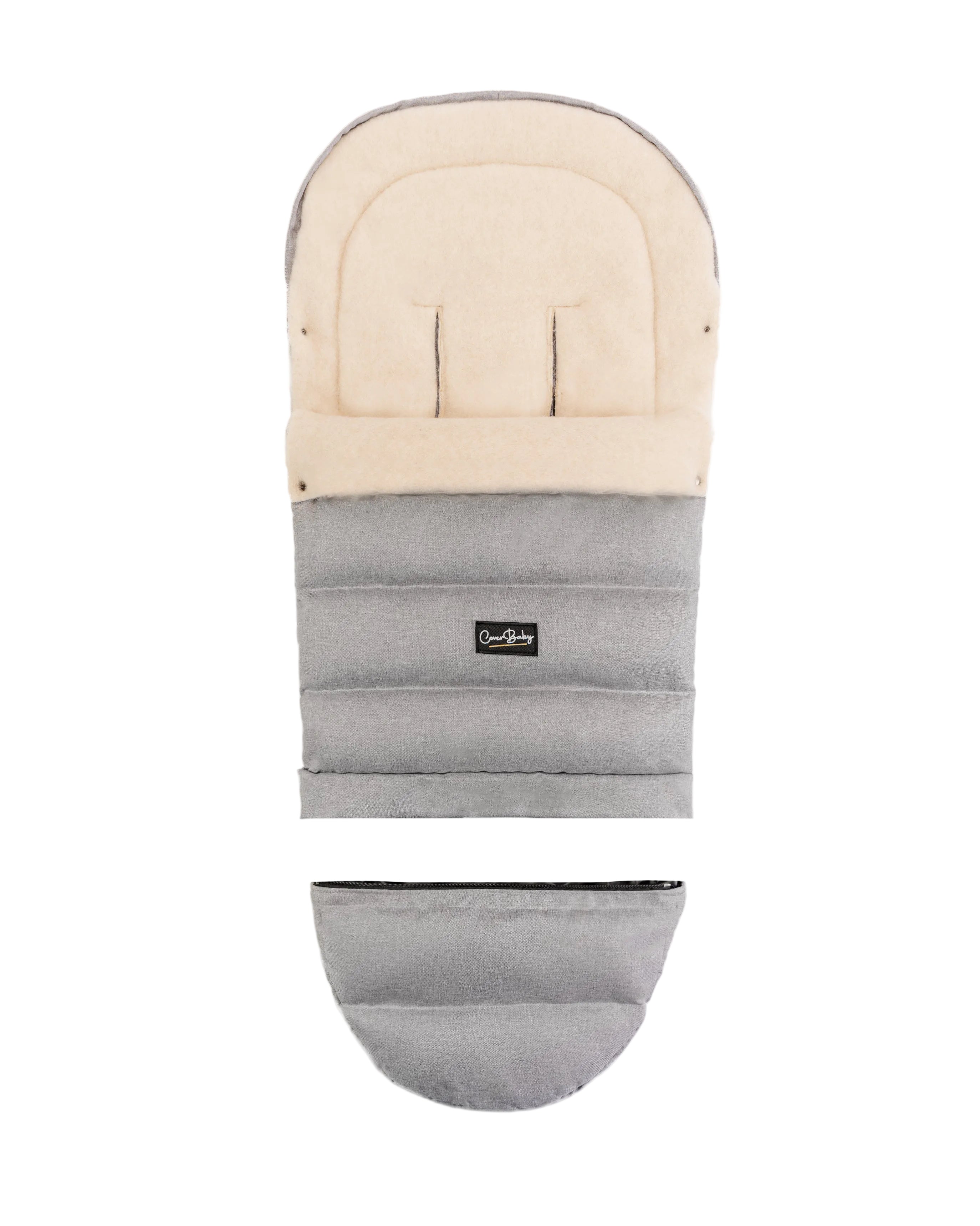 Gray Arctic Organic Wool Adjustable Footmuff - Cover Baby LLC