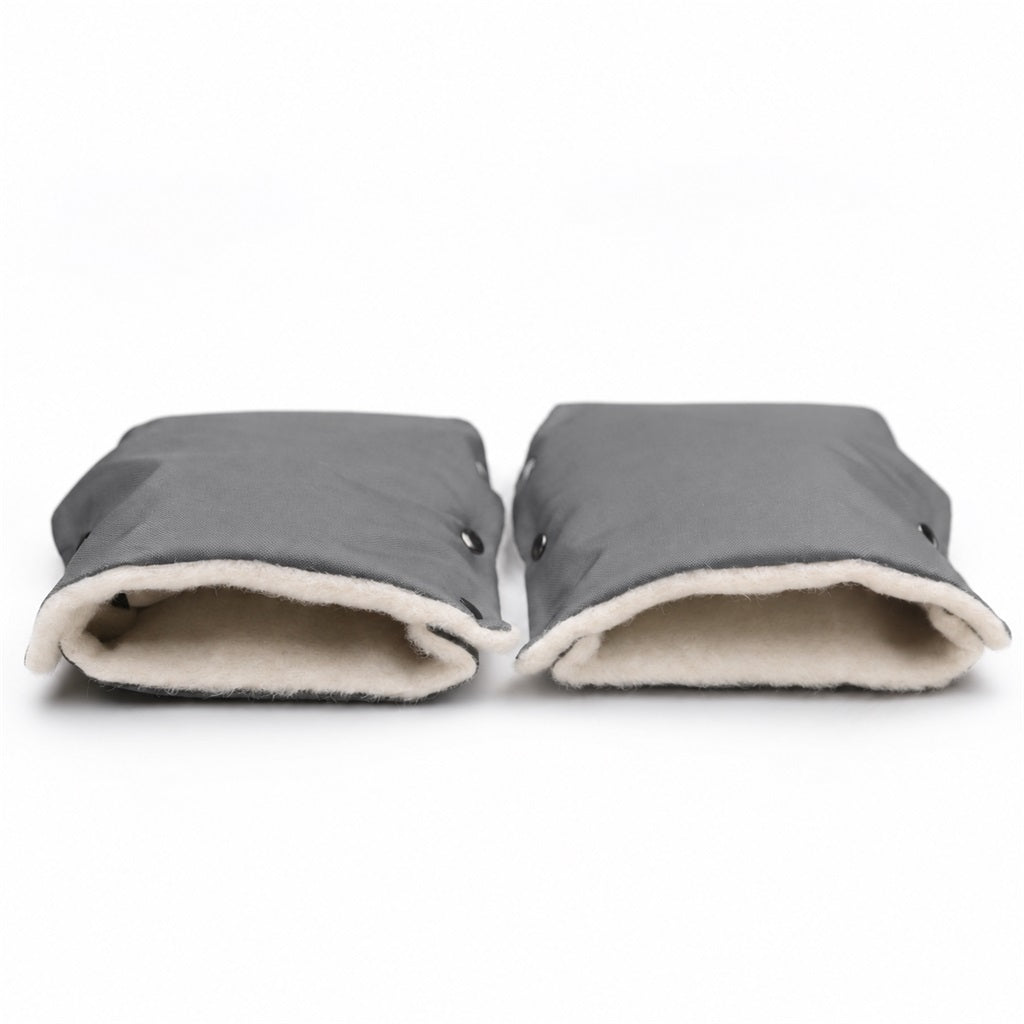 Gray Scandinavian Organic Wool Handmuff Gloves - Cover Baby LLC