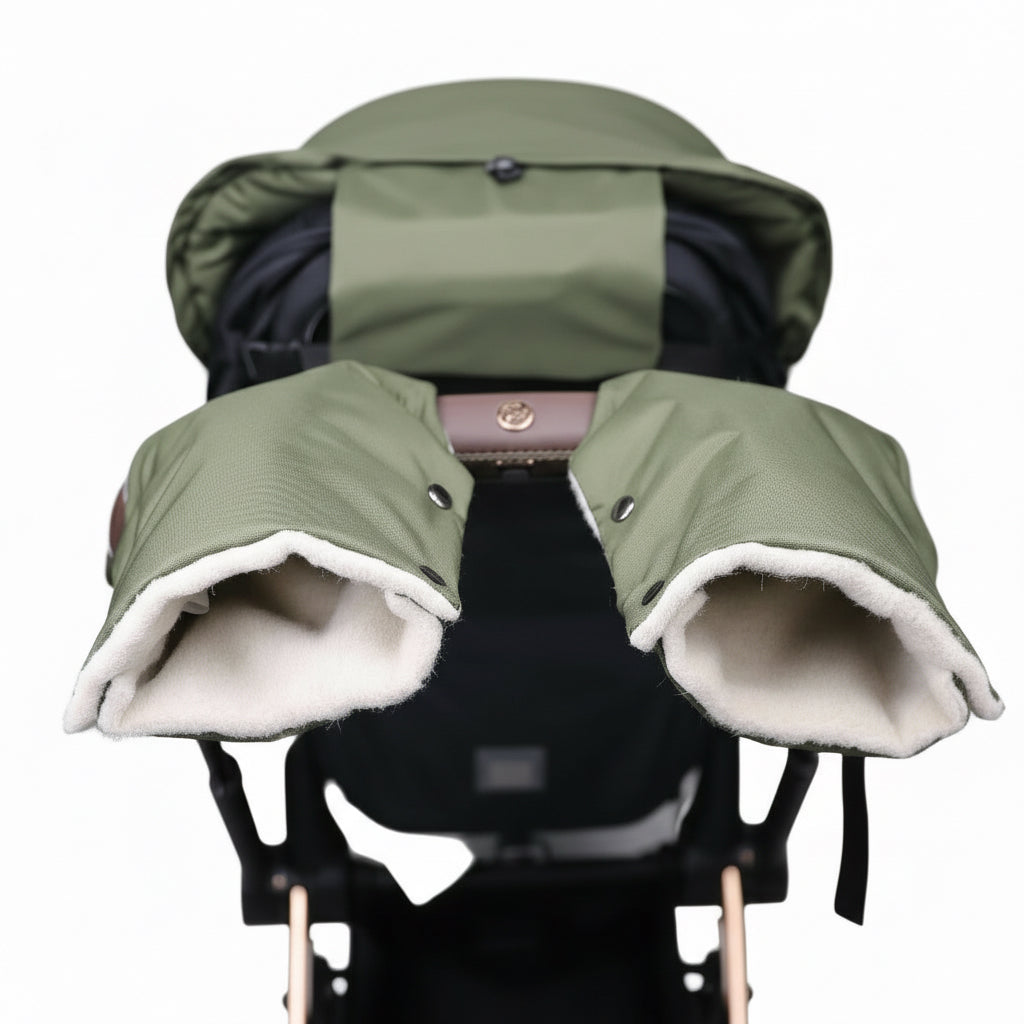Olive Organic Wool Handmuff Gloves - Cover Baby LLC