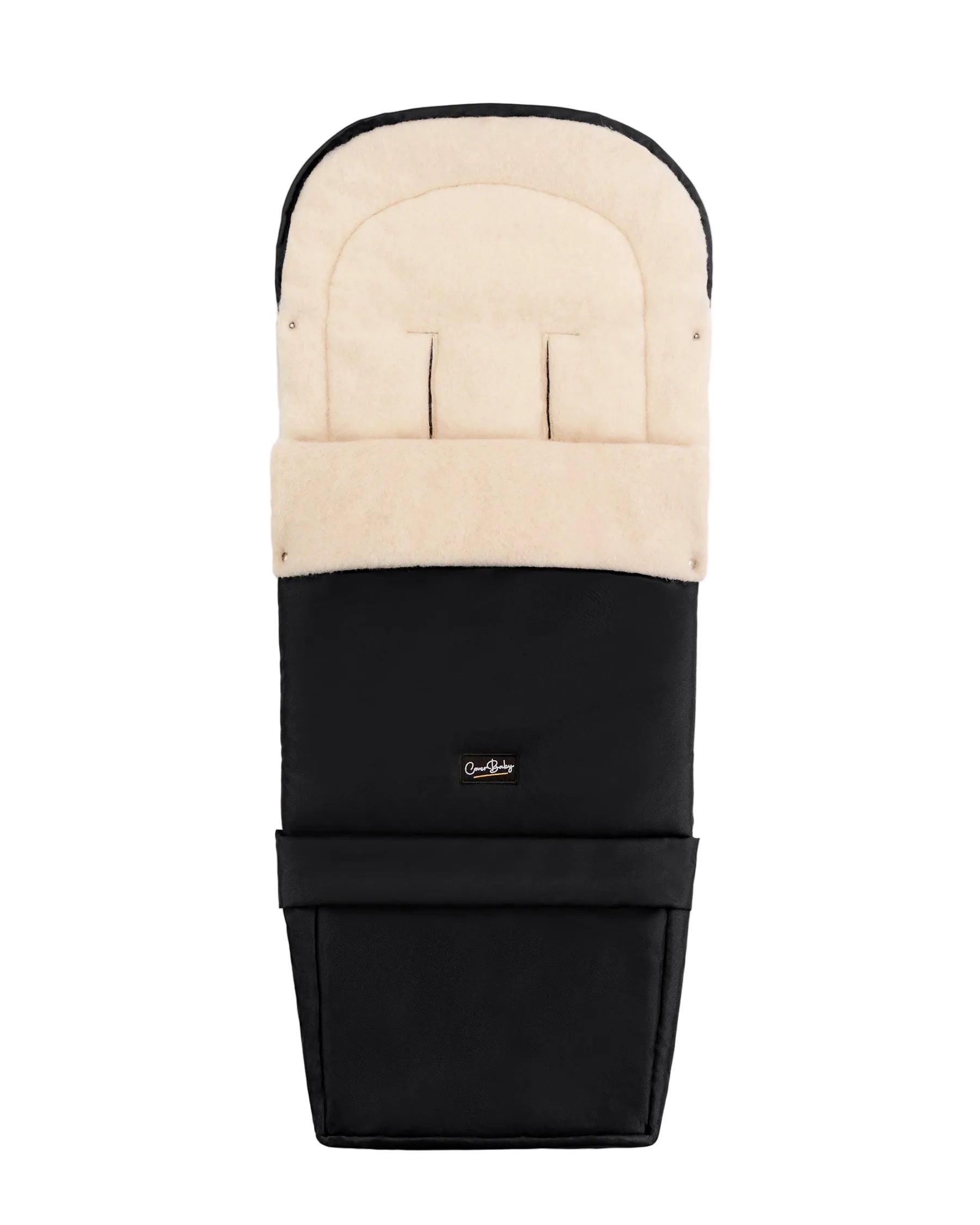 Black Organic Wool Adjustable Footmuff - Cover Baby LLC