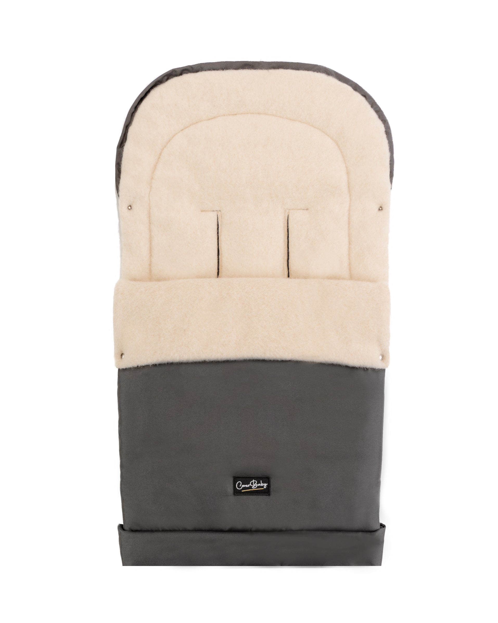 Black Graphite Organic Wool Adjustable Footmuff - Cover Baby LLC