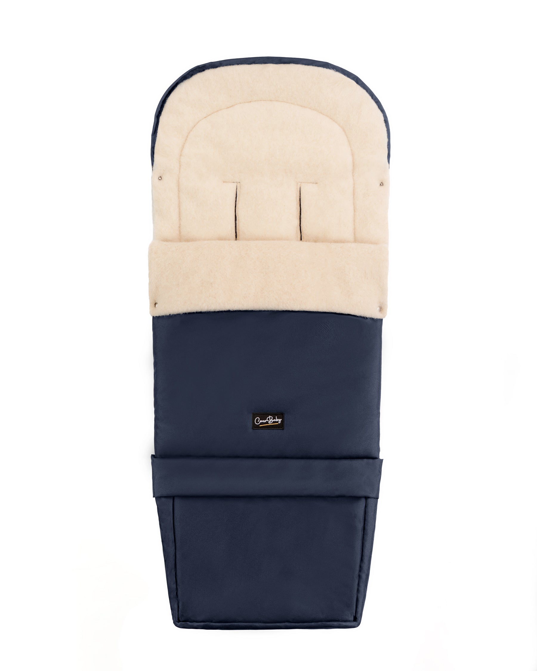 Navy Organic Wool Adjustable Footmuff - Cover Baby LLC