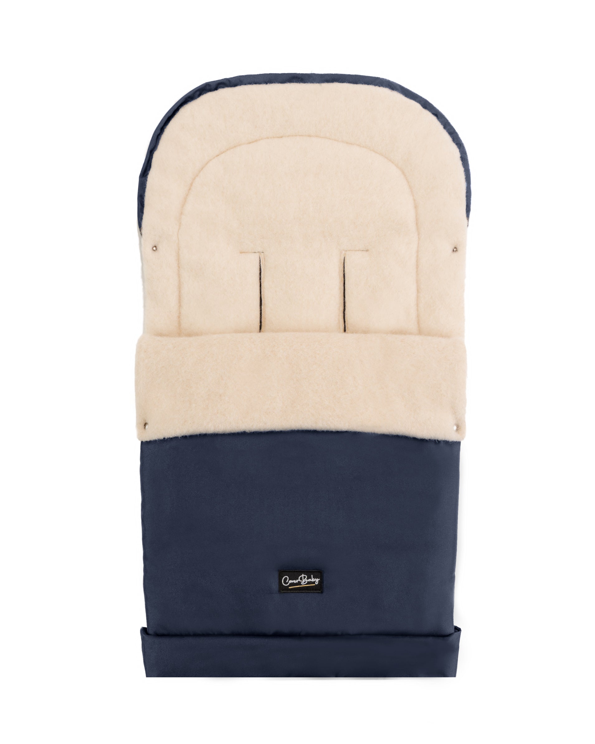 Navy Organic Wool Adjustable Footmuff - Cover Baby LLC