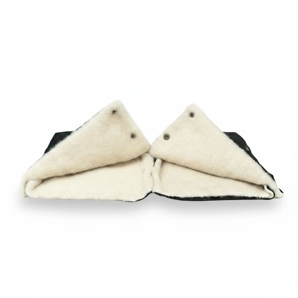 Black Organic Wool Handmuff Gloves - Cover Baby LLC