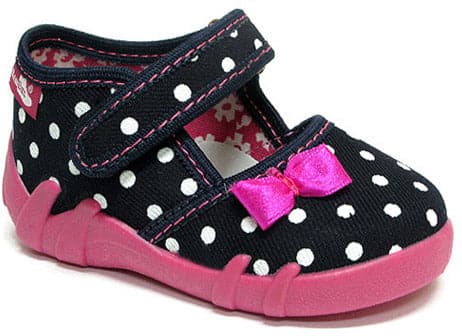 Girls Canvas Shoe With Pink Ribbon - Cover Baby LLC