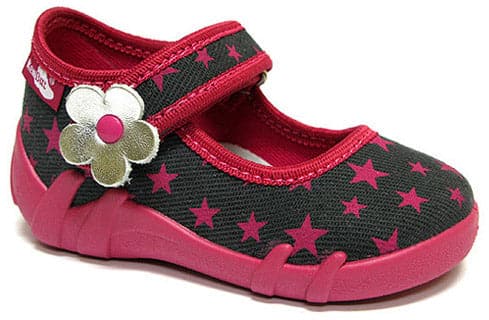 Girls Canvas Shoe Pink Star Mary Jane - Cover Baby LLC