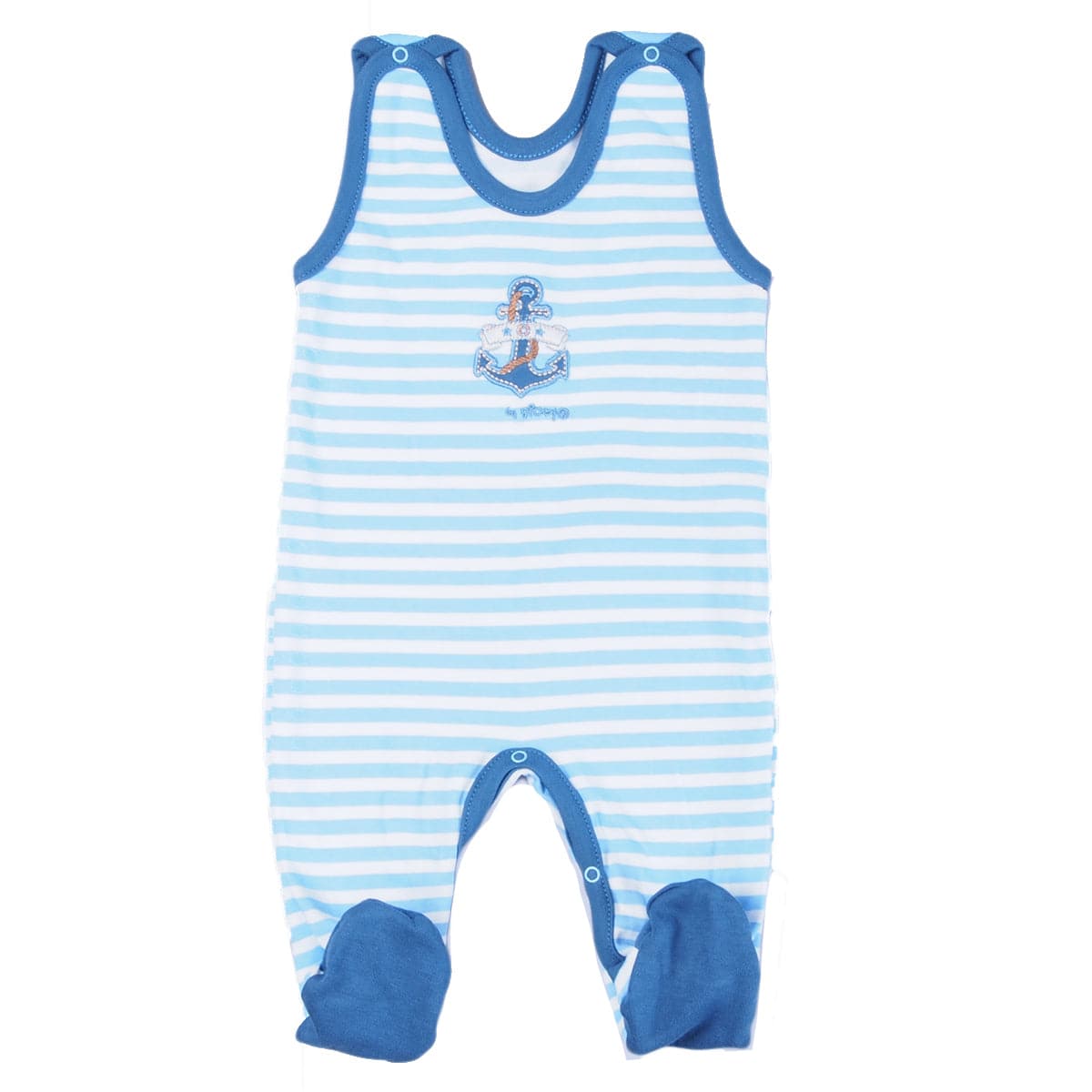 Boys Sleeveless Bodysuit Anchor Footed - Cover Baby LLC