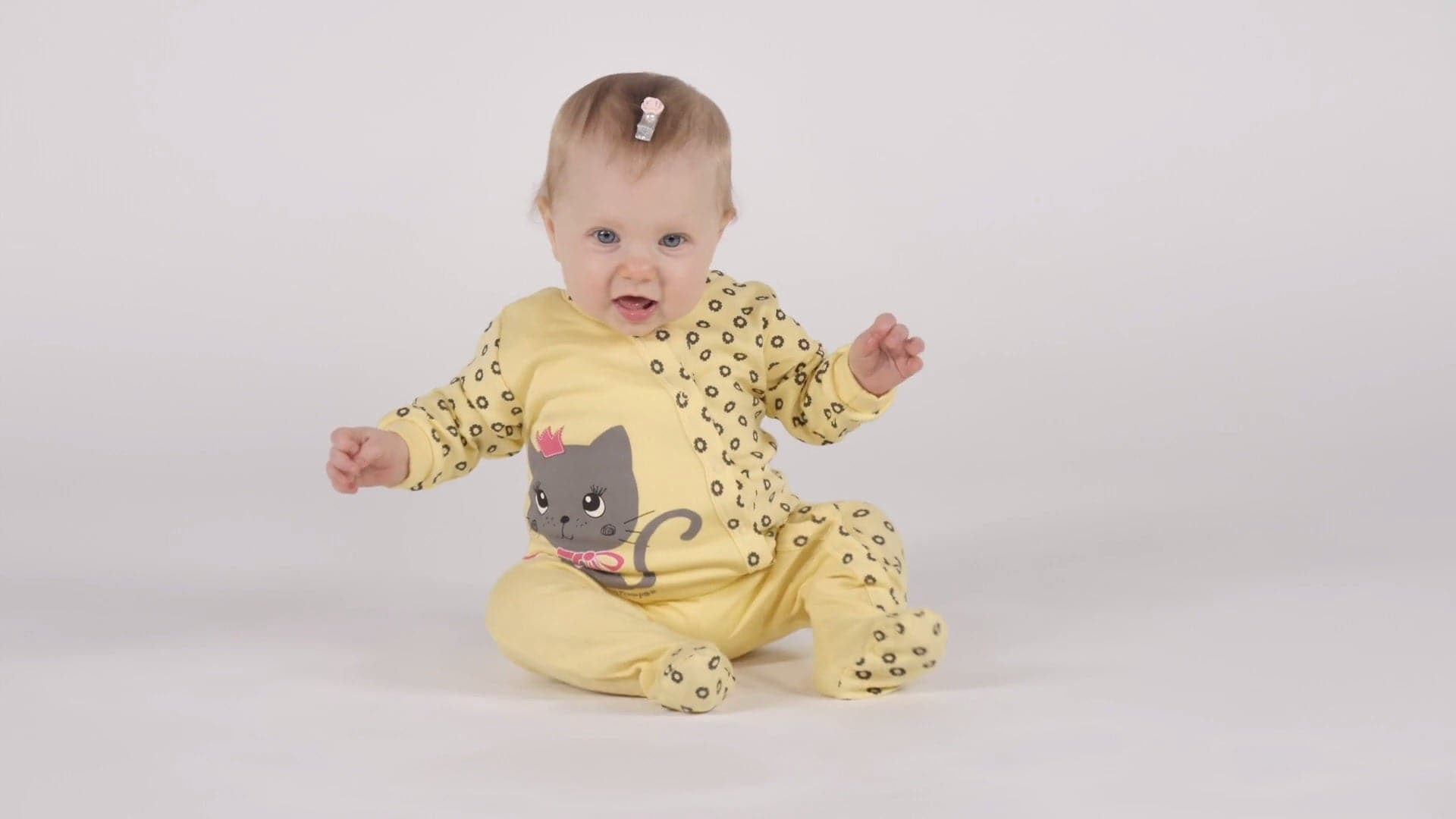 Girls Bodysuit Cat Footed - Cover Baby LLC