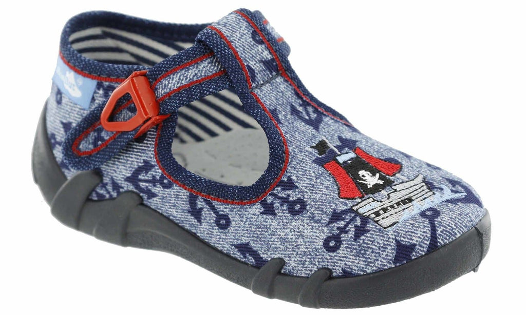Boys Canvas Shoe With Pirate - Cover Baby LLC