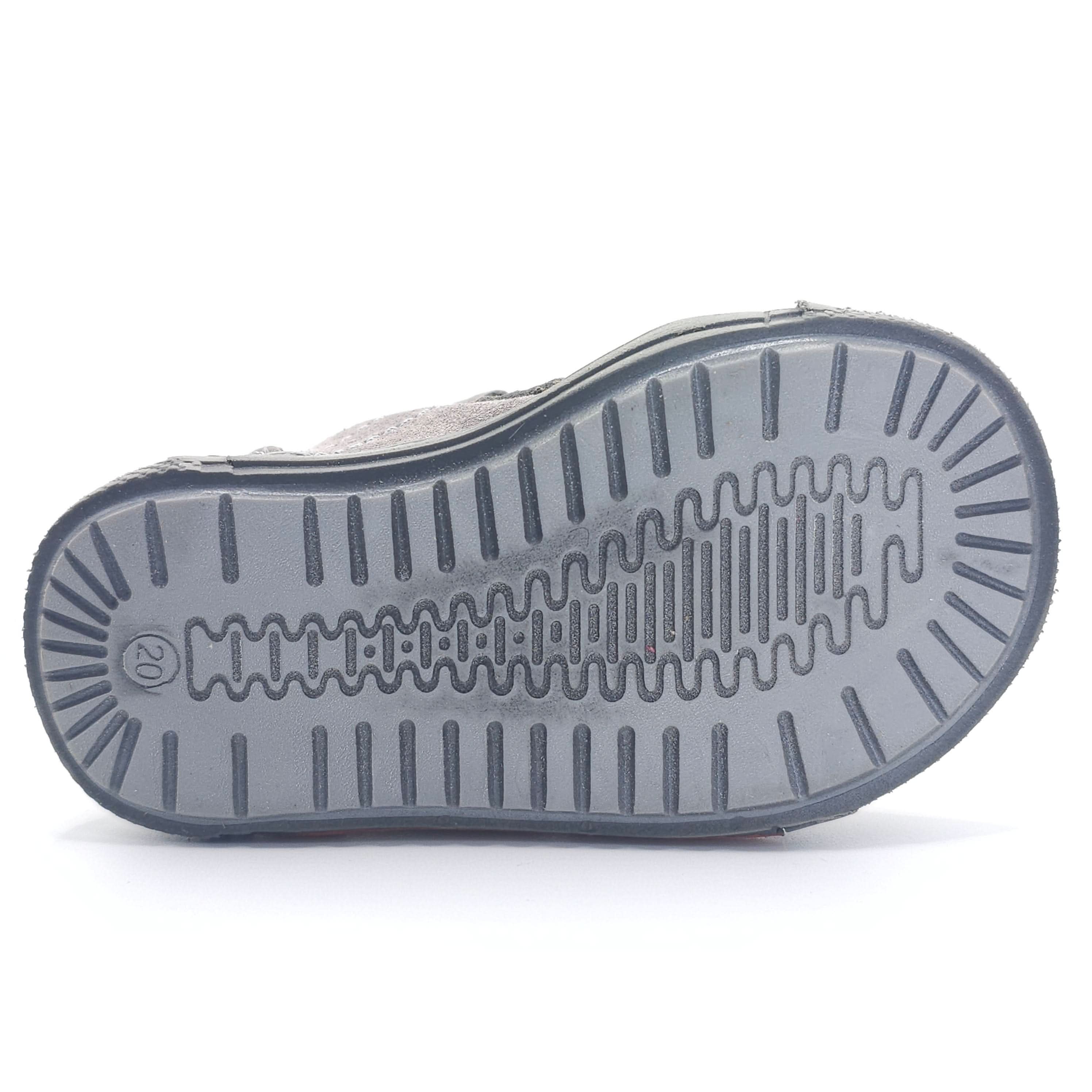 Boys High Double Velcro Shoe In Gray - Cover Baby LLC