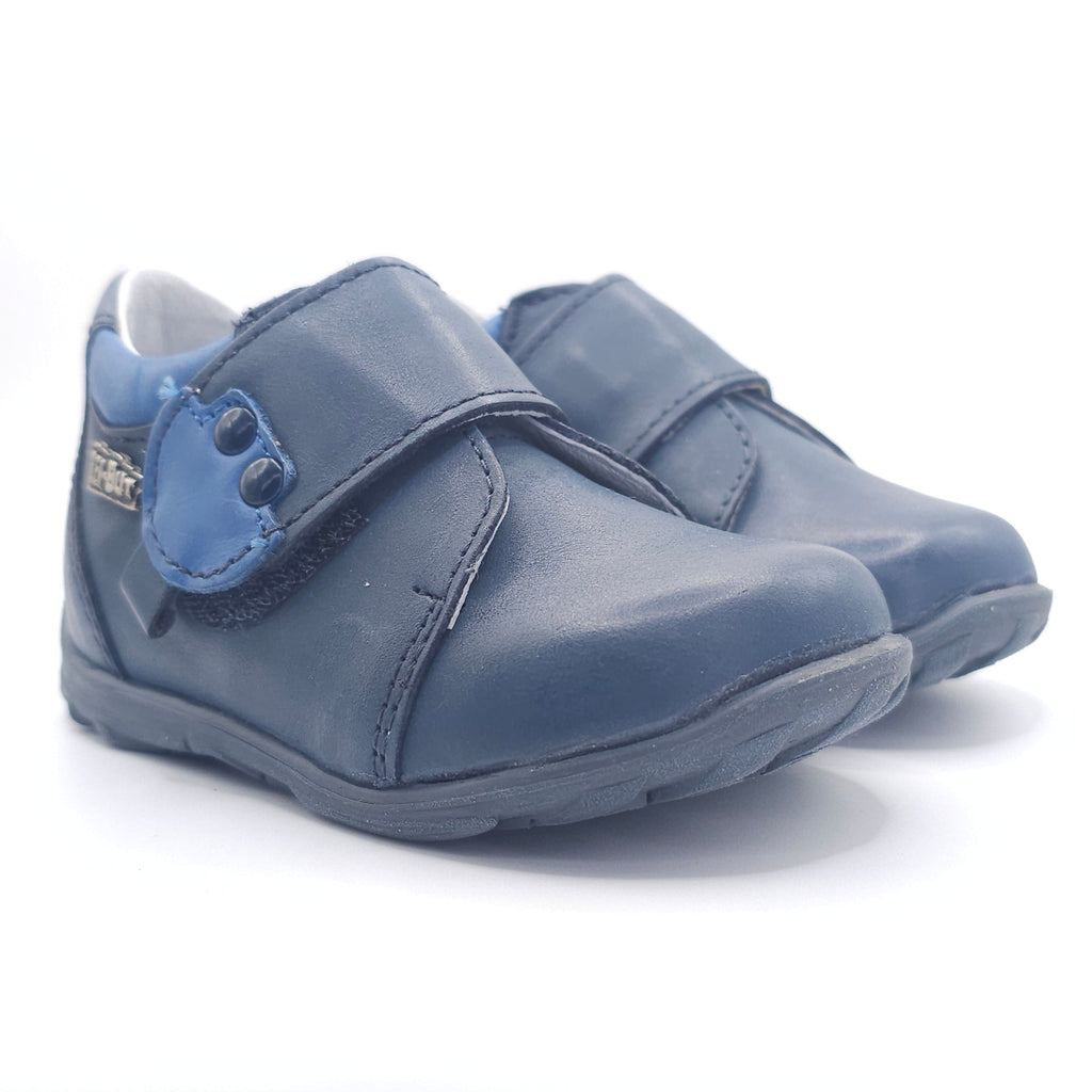 Boys Velcro Shoe In Blue Navy - Cover Baby LLC