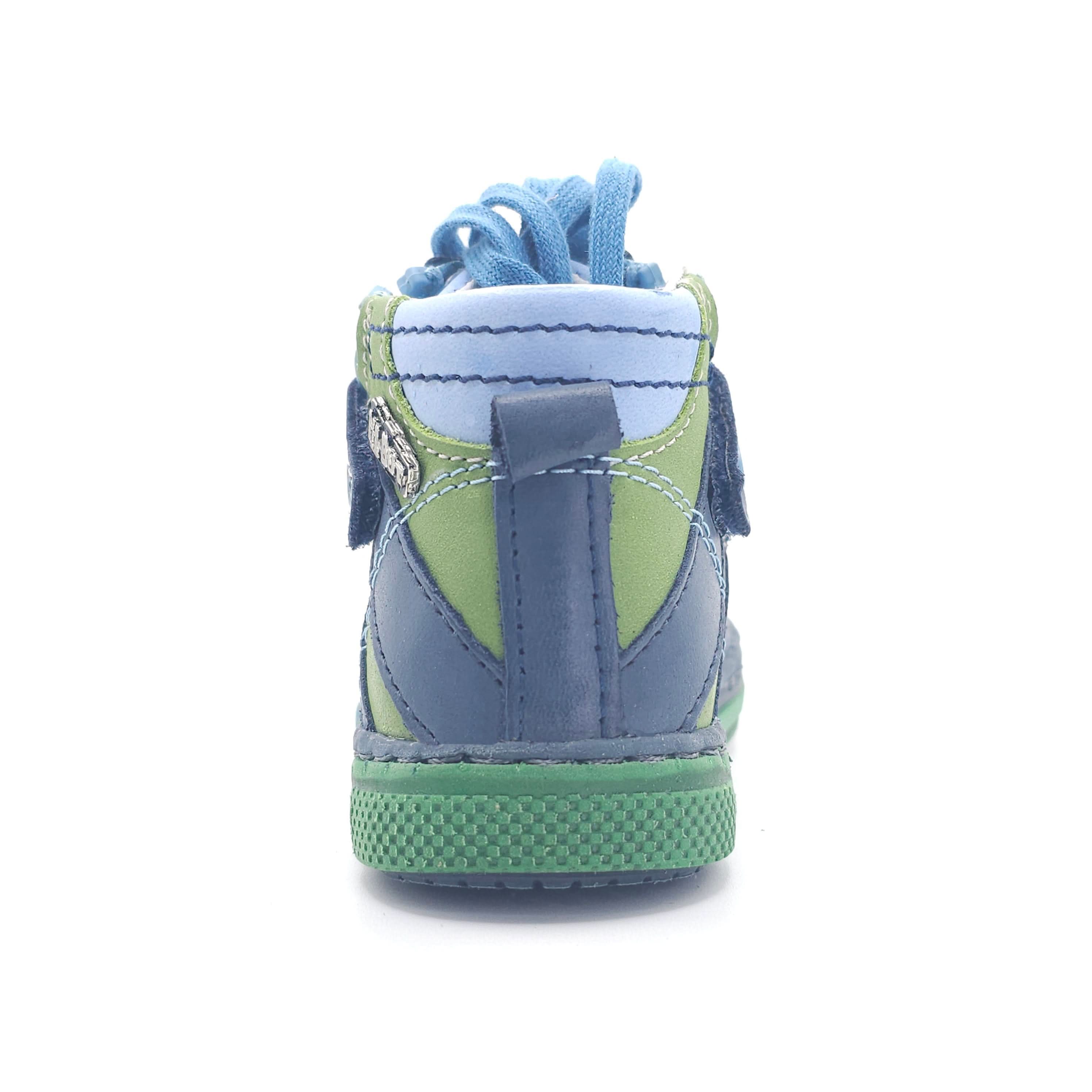Boys High Zip Shoe In Green - Cover Baby LLC