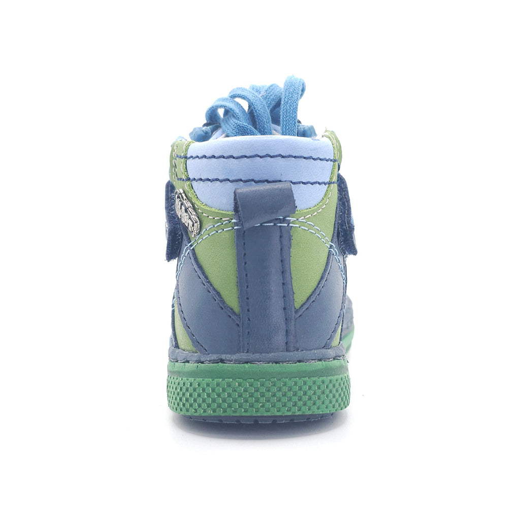 Boys High Zip Shoe In Green - Cover Baby LLC