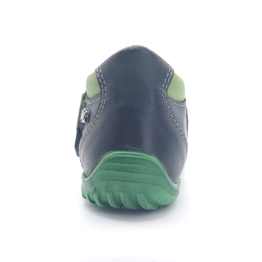 Boys Velcro Shoe In Dark Gray and Green - Cover Baby LLC