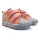 Boys Double Velcro Shoe In Orange and Brown - Cover Baby LLC