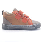 Boys Double Velcro Shoe In Orange and Brown - Cover Baby LLC