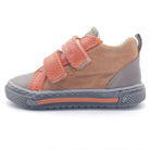 Boys Double Velcro Shoe In Orange and Brown - Cover Baby LLC
