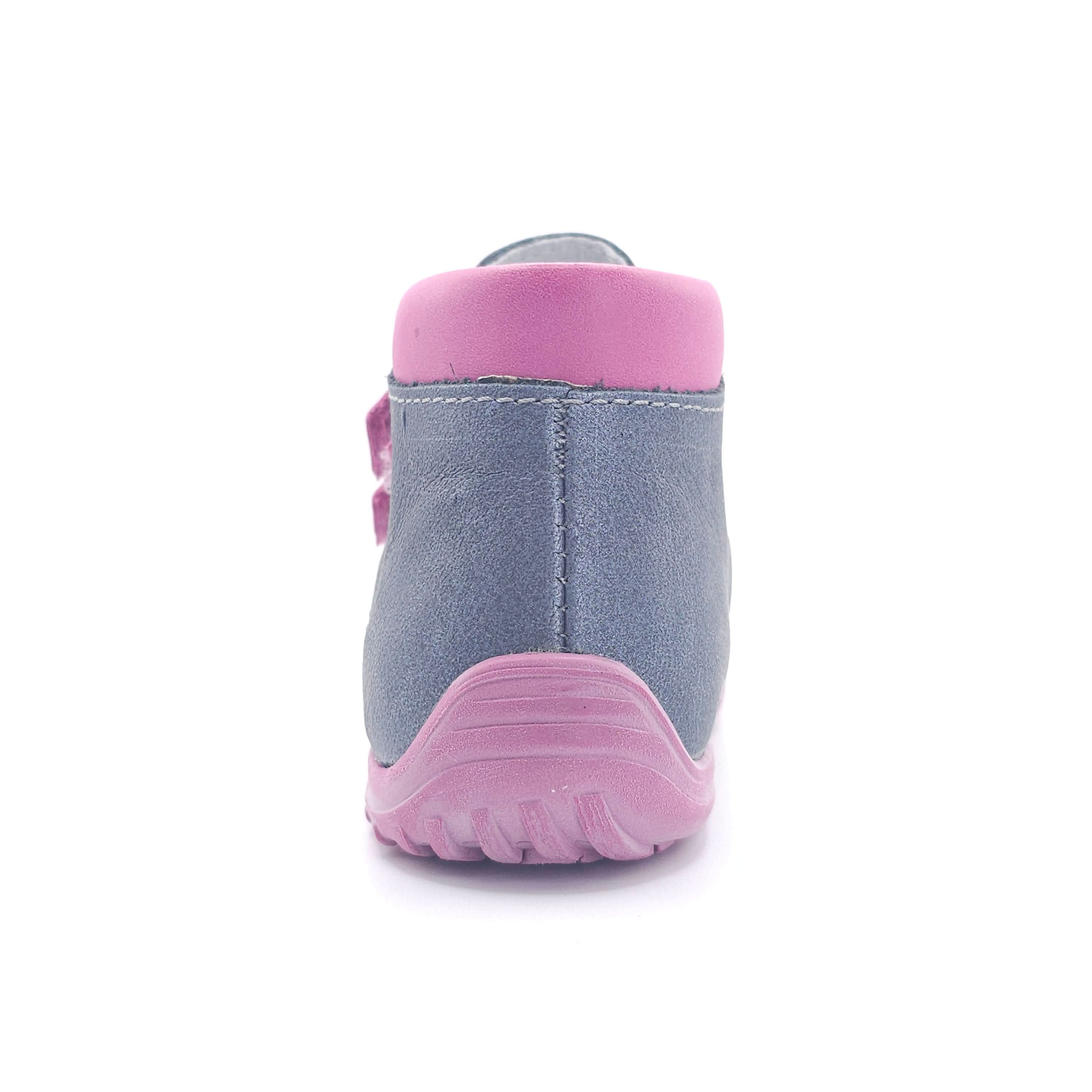 Girls Double Velcro Shoe In Ash Gray - Cover Baby LLC