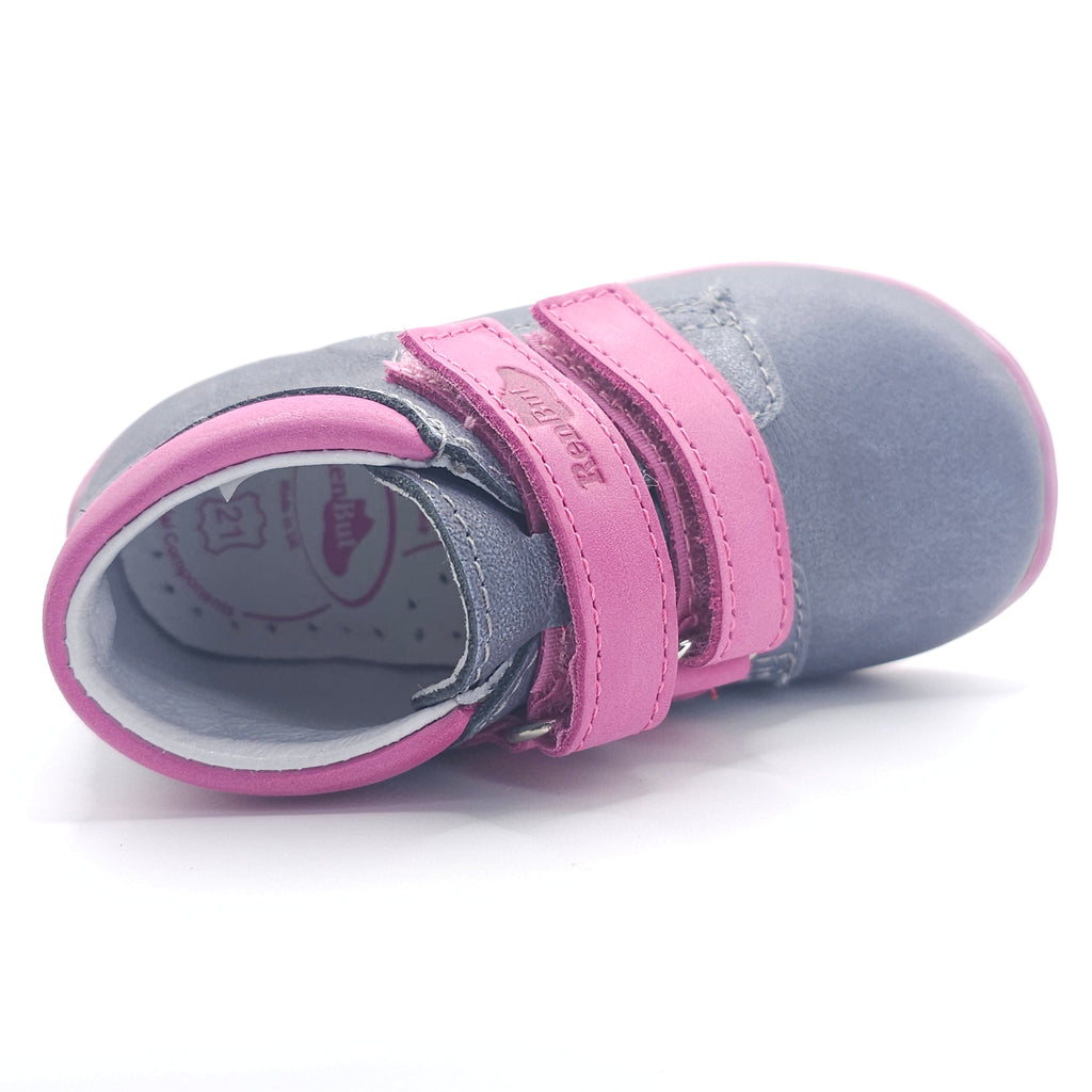 Girls Double Velcro Shoe In Ash Gray - Cover Baby LLC
