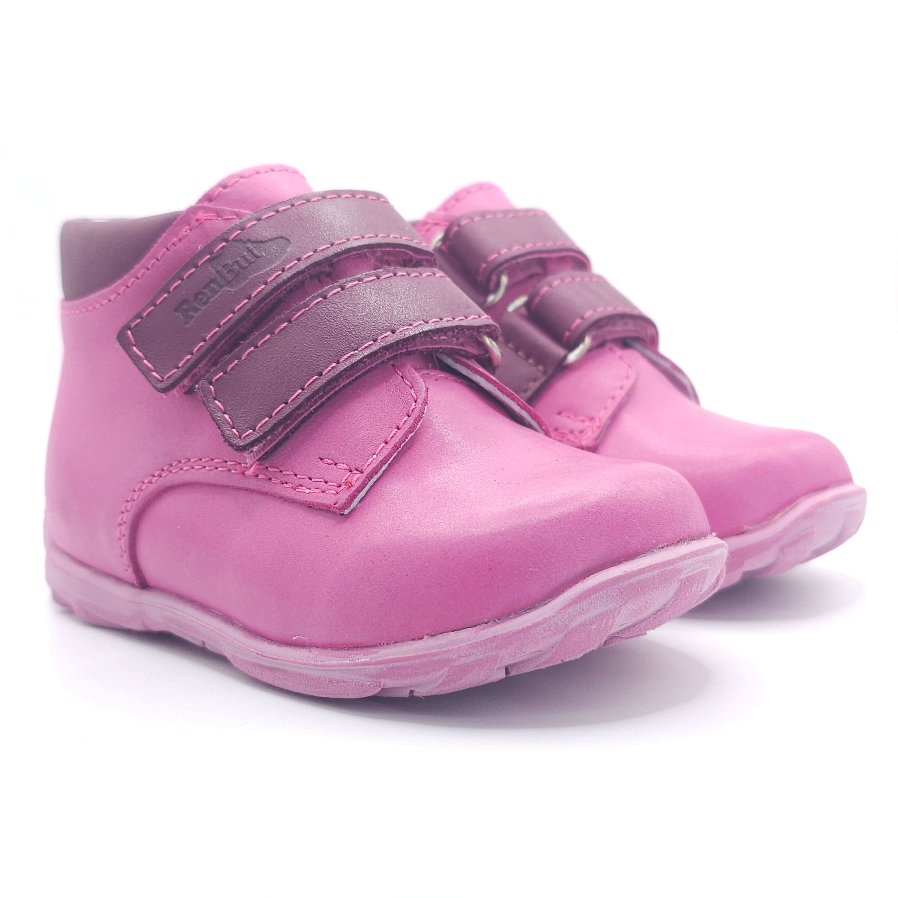 Girls Double Velcro Shoe In Pink - Cover Baby LLC
