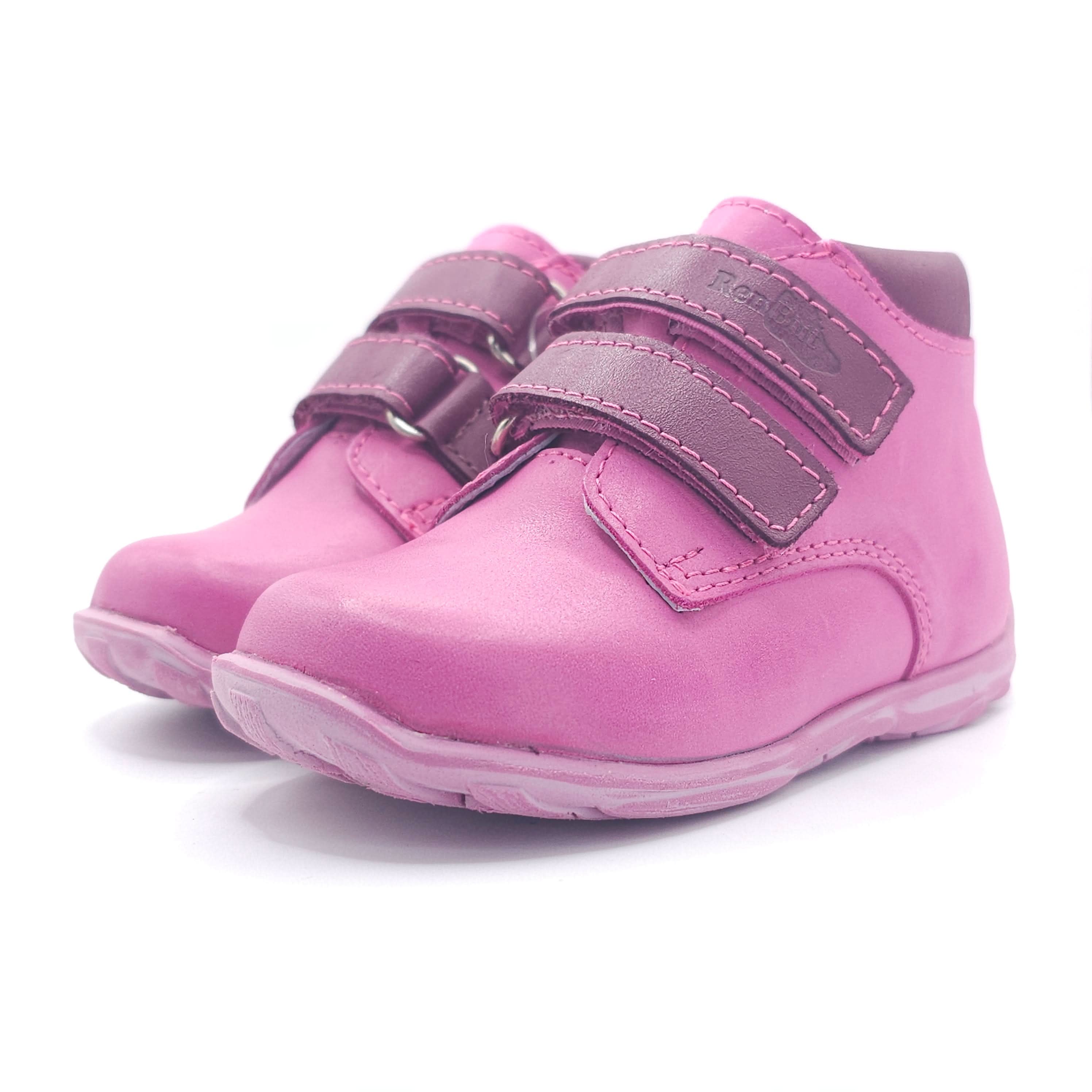 Girls Double Velcro Shoe In Pink - Cover Baby LLC
