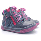 Girls High Zip Shoe In Navy and Pink - Cover Baby LLC