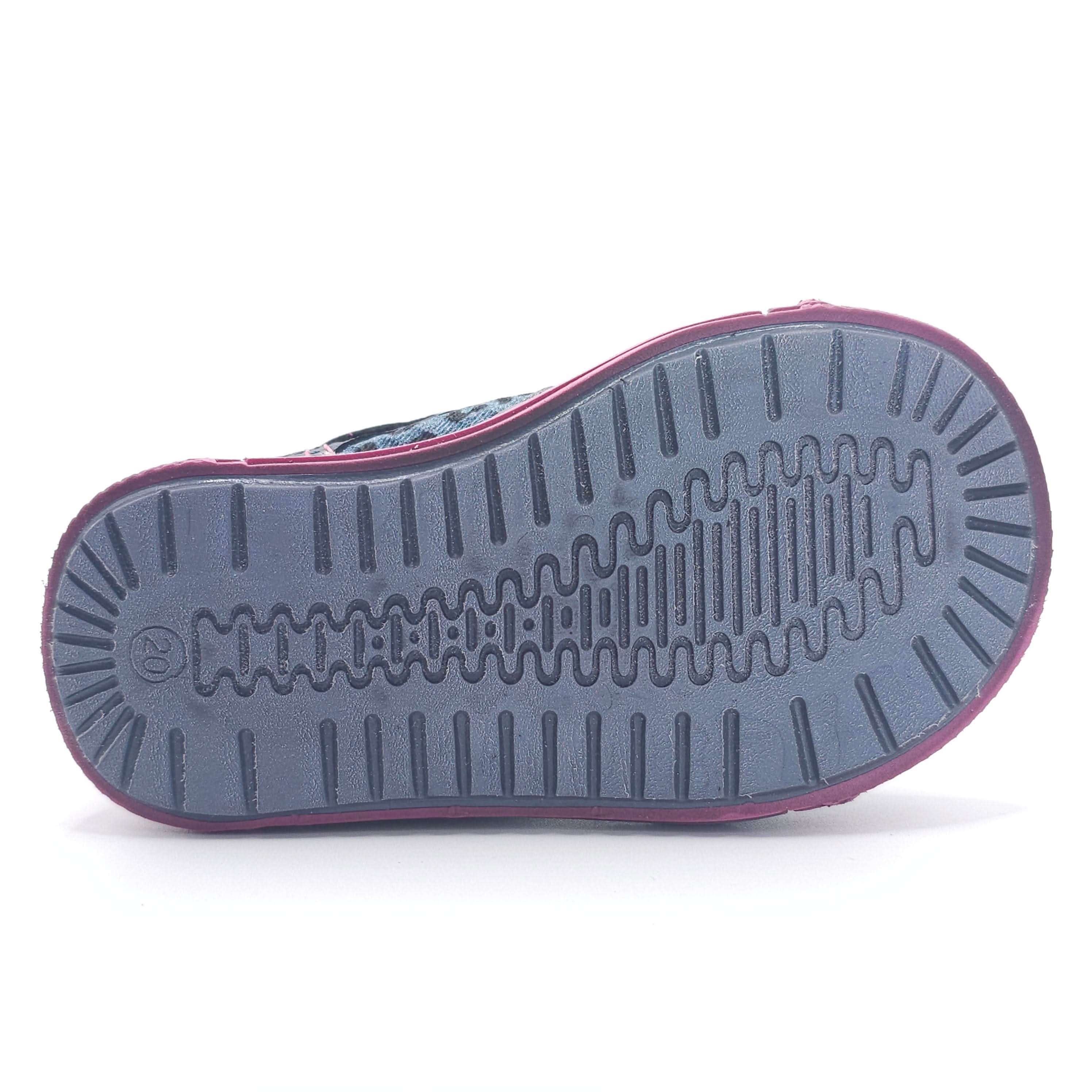 Girls High Zip Shoe In Navy and Pink - Cover Baby LLC