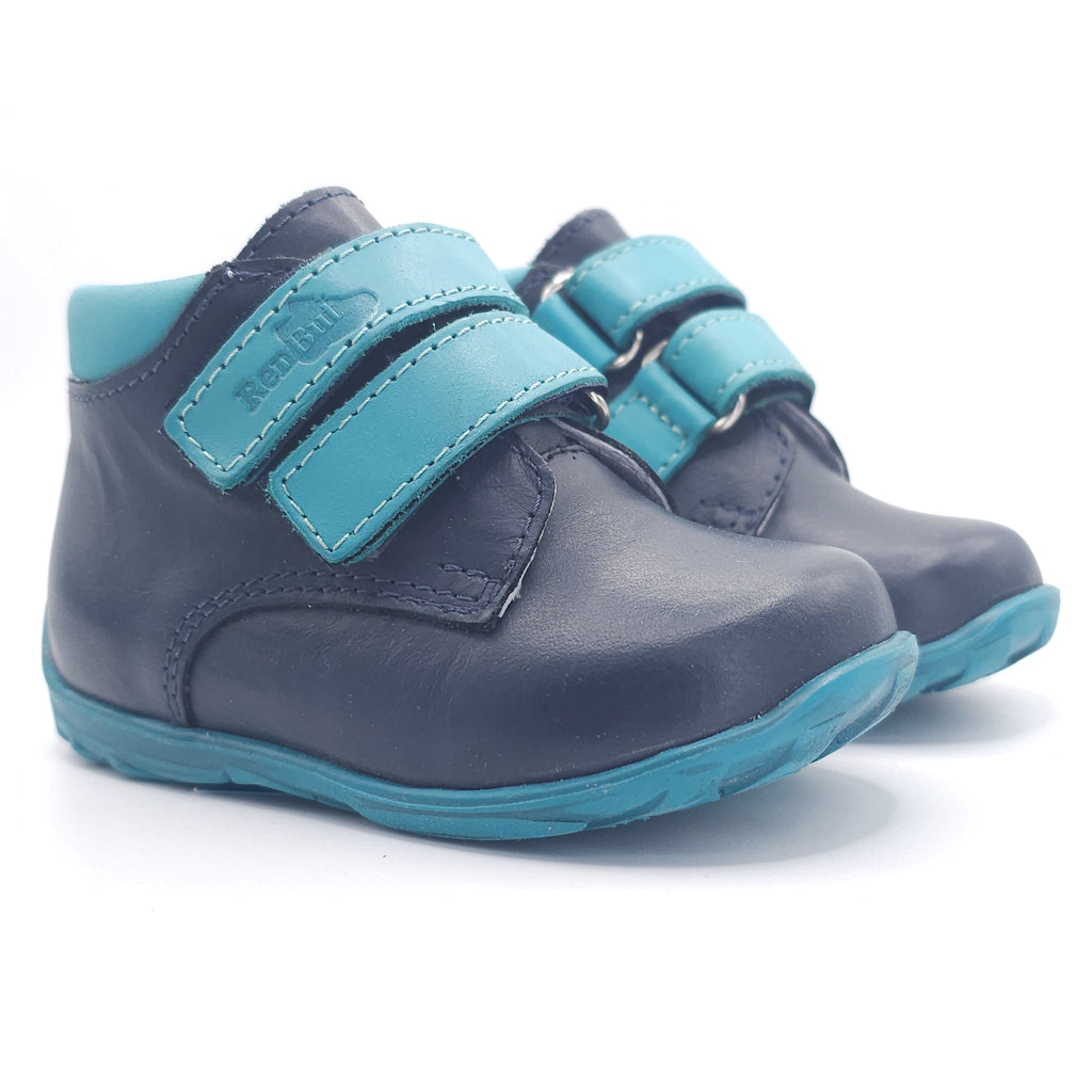 Boys Double Velcro Shoe In Blue and Black - Cover Baby LLC