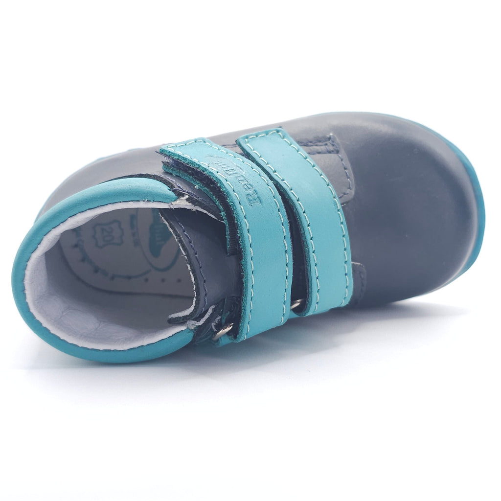 Boys Double Velcro Shoe In Blue and Black - Cover Baby LLC