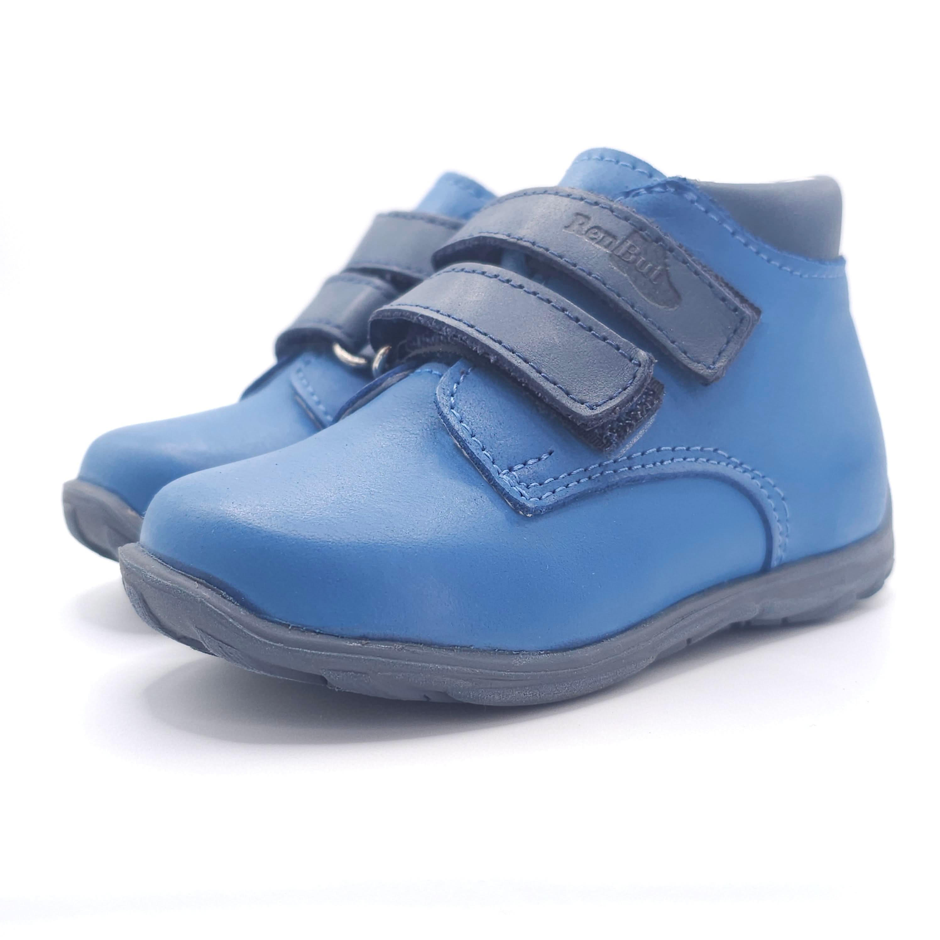 Boys Double Velcro Shoe In Blue - Cover Baby LLC