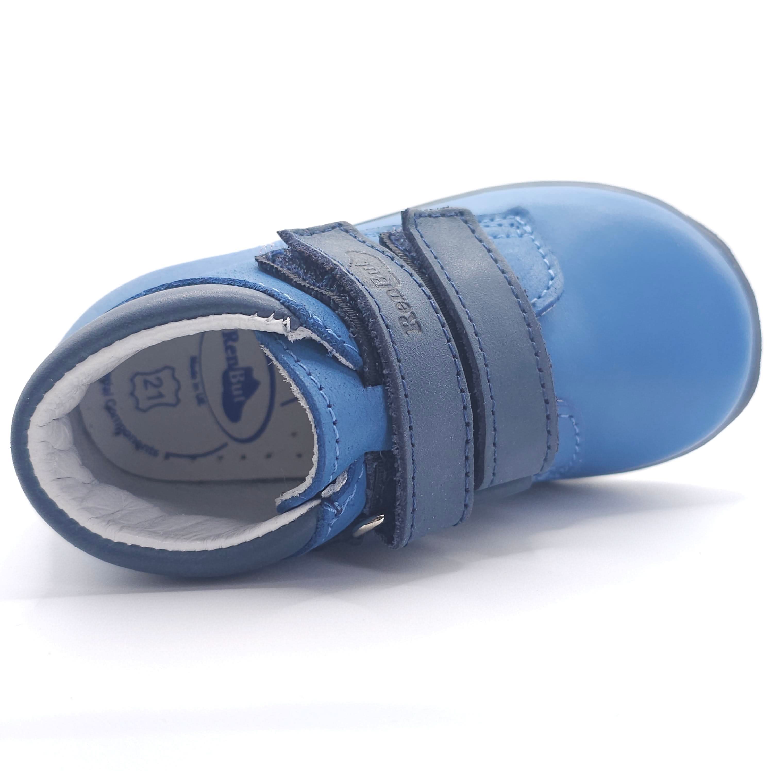 Boys Double Velcro Shoe In Blue - Cover Baby LLC