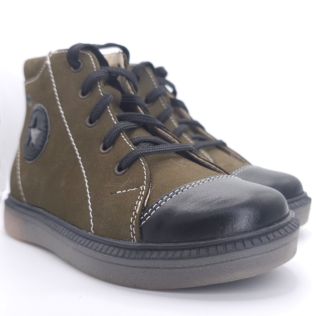 Boys Star Shoe In Olive - Cover Baby LLC