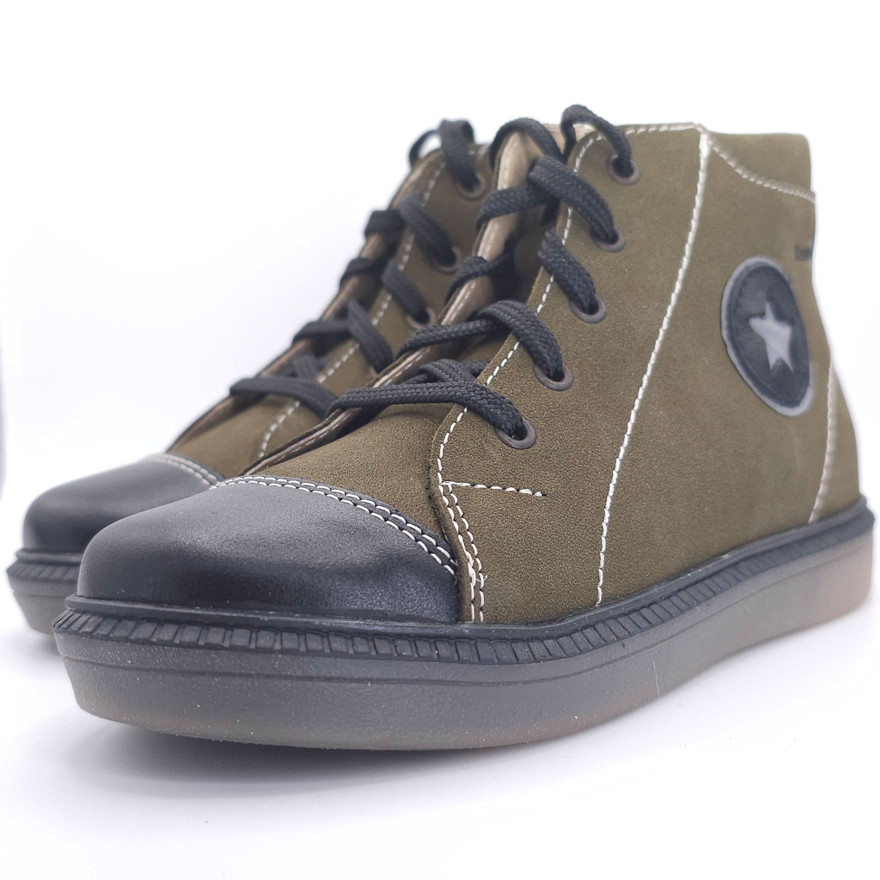 Boys Star Shoe In Olive - Cover Baby LLC