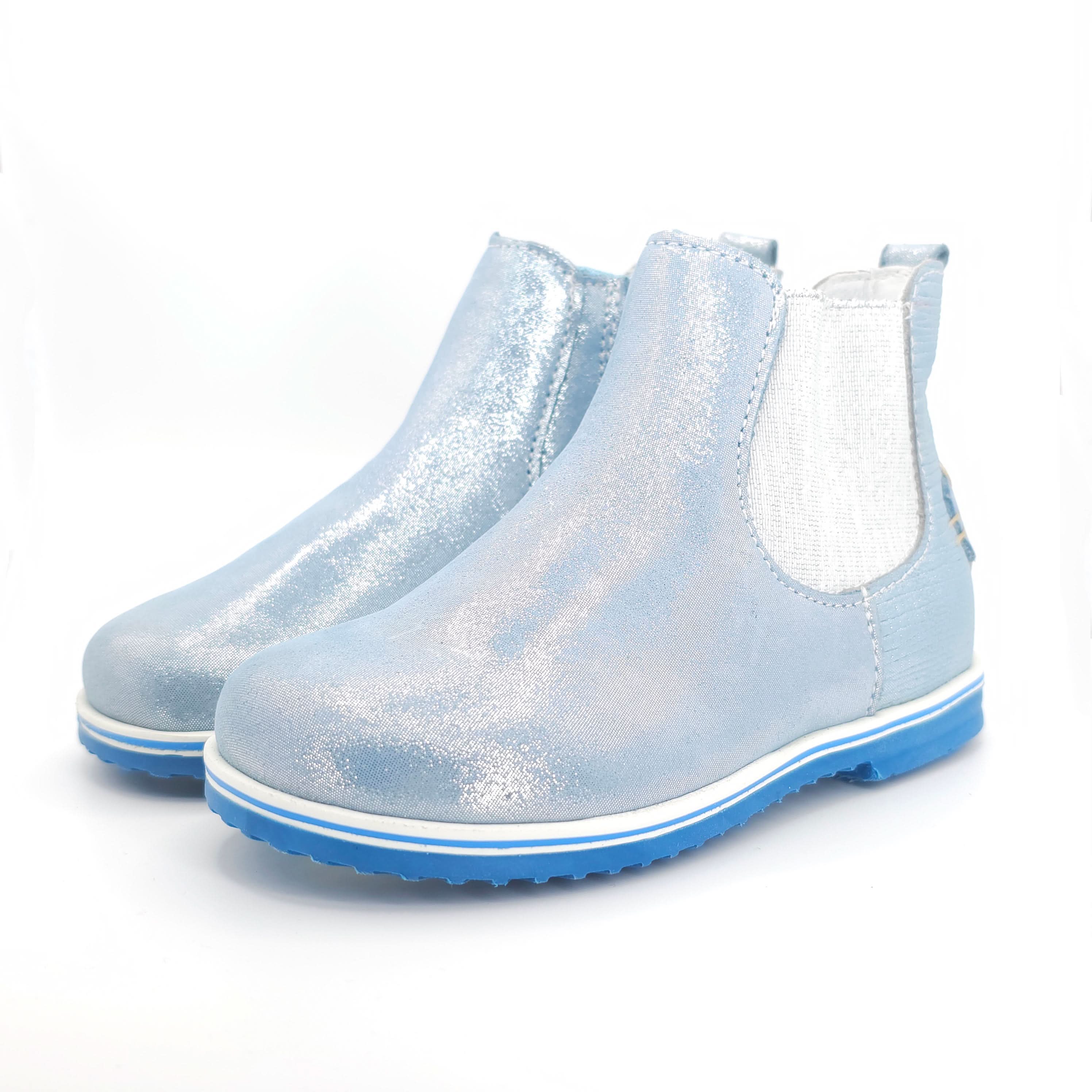 Girls Blue Pearl Chelsea Bootie - Cover Baby LLC