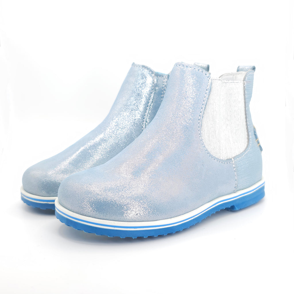 Girls Blue Pearl Chelsea Bootie - Cover Baby LLC