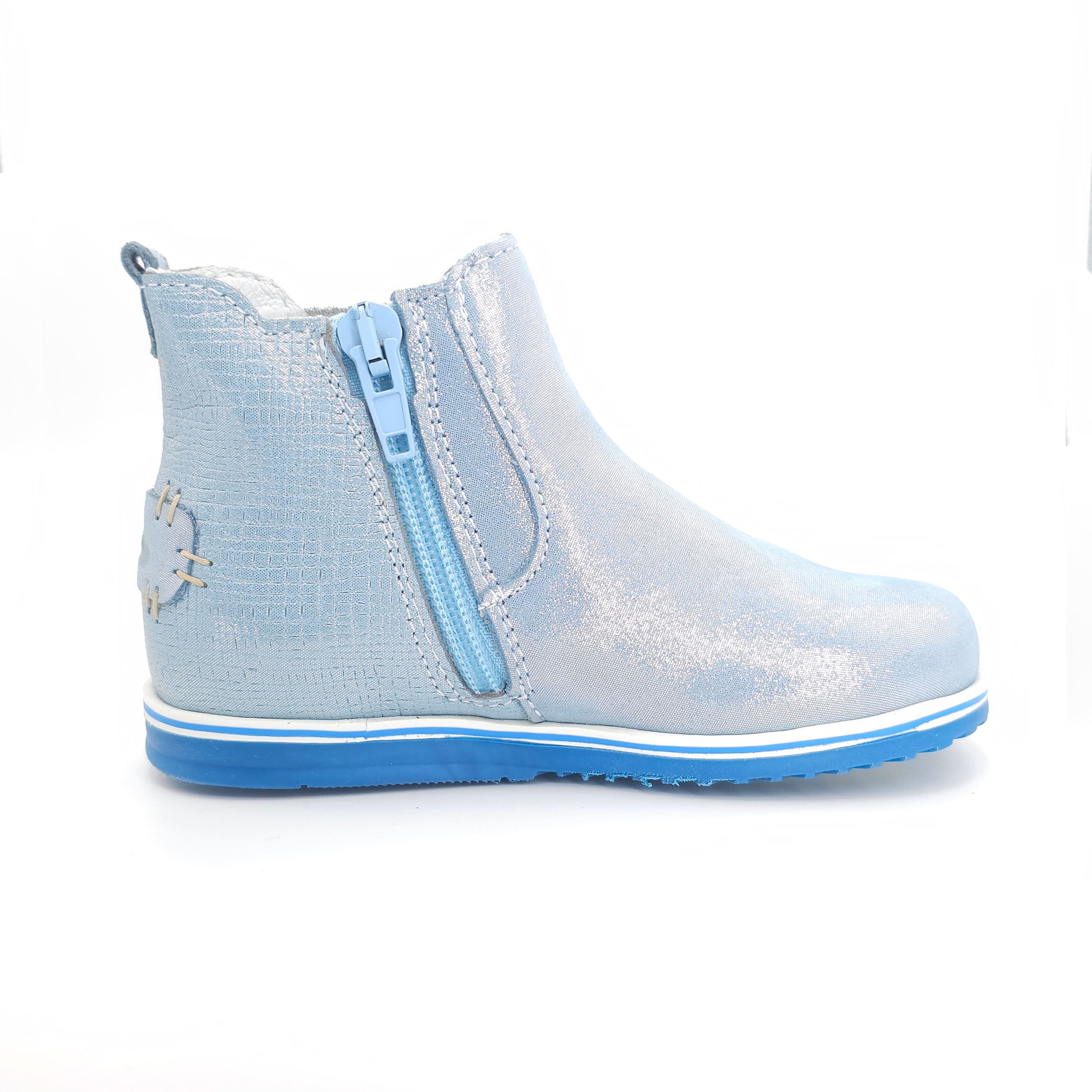 Girls Blue Pearl Chelsea Bootie - Cover Baby LLC