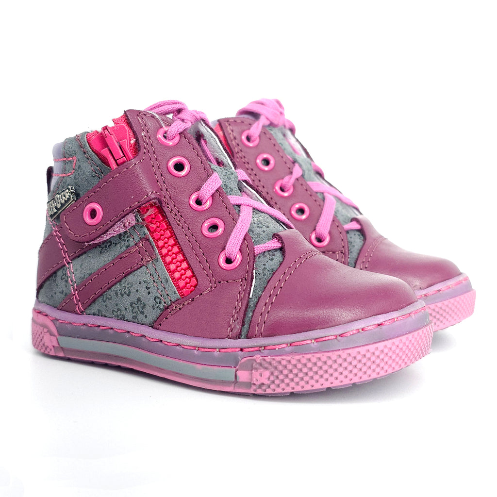 Girls High Zip Shoe In Purple - Cover Baby LLC