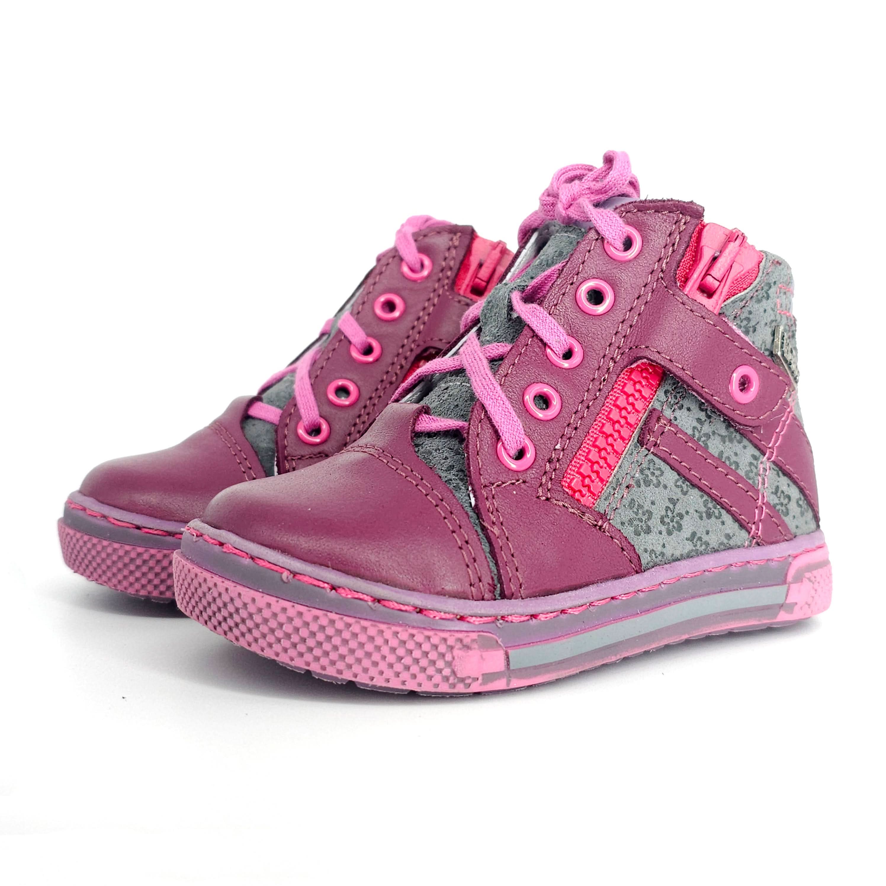 Girls High Zip Shoe In Purple - Cover Baby LLC