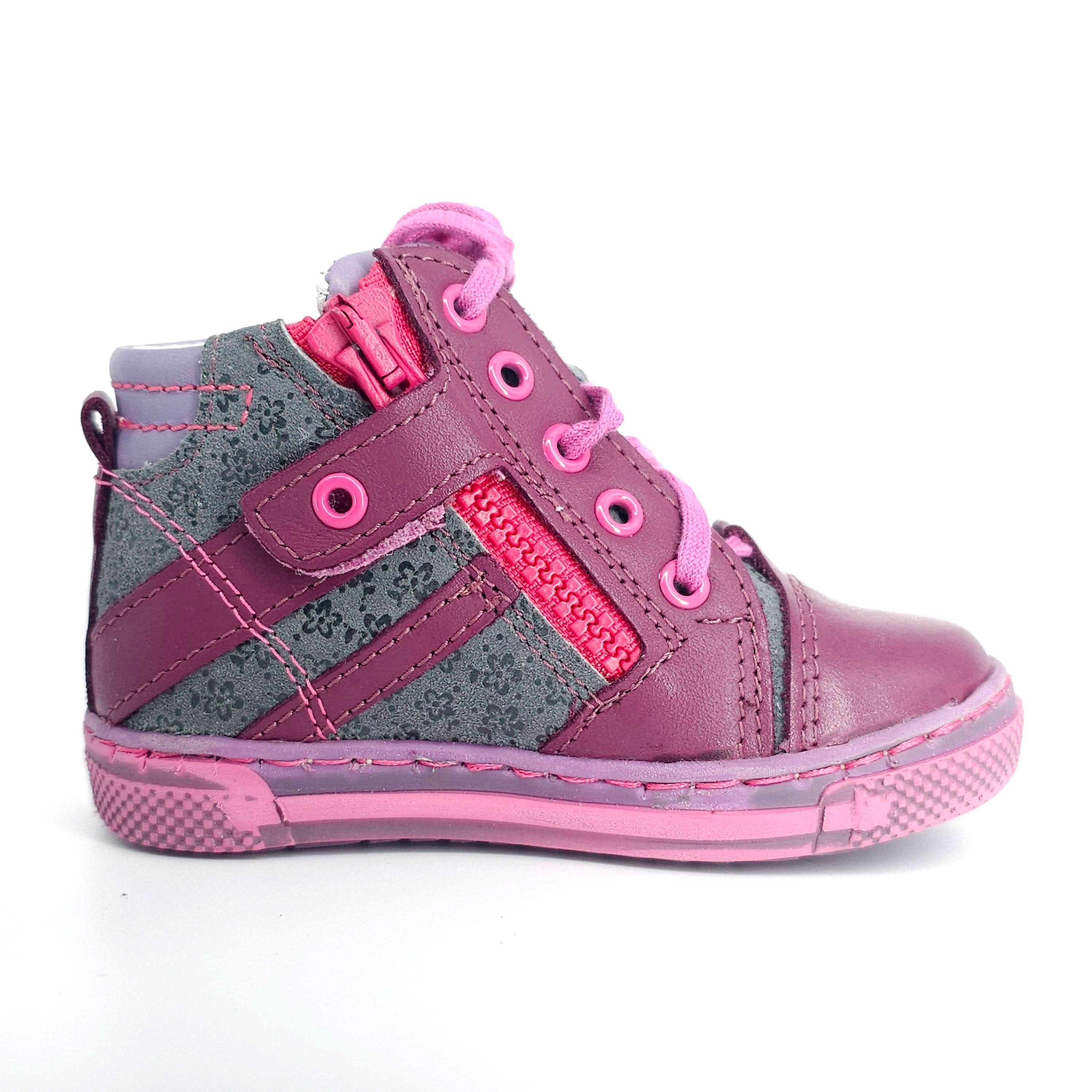 Girls High Zip Shoe In Purple - Cover Baby LLC